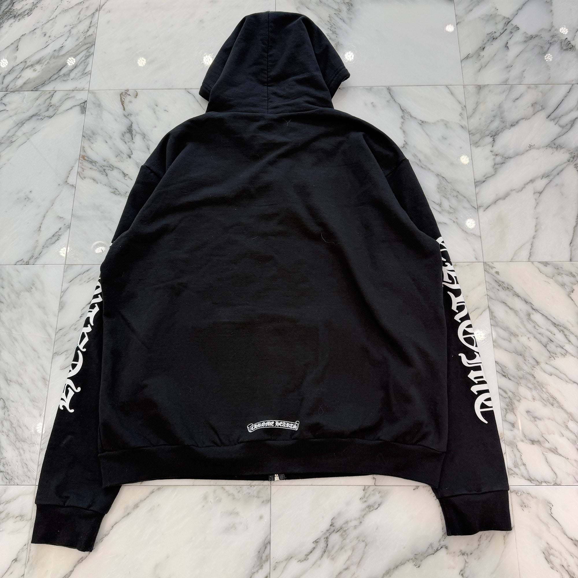 CHROME HEARTS Vertical Logo Zip Up Hoodie Size L クロムハーツ ヴァーティカル ロゴ ジップアップフーディー サイズL