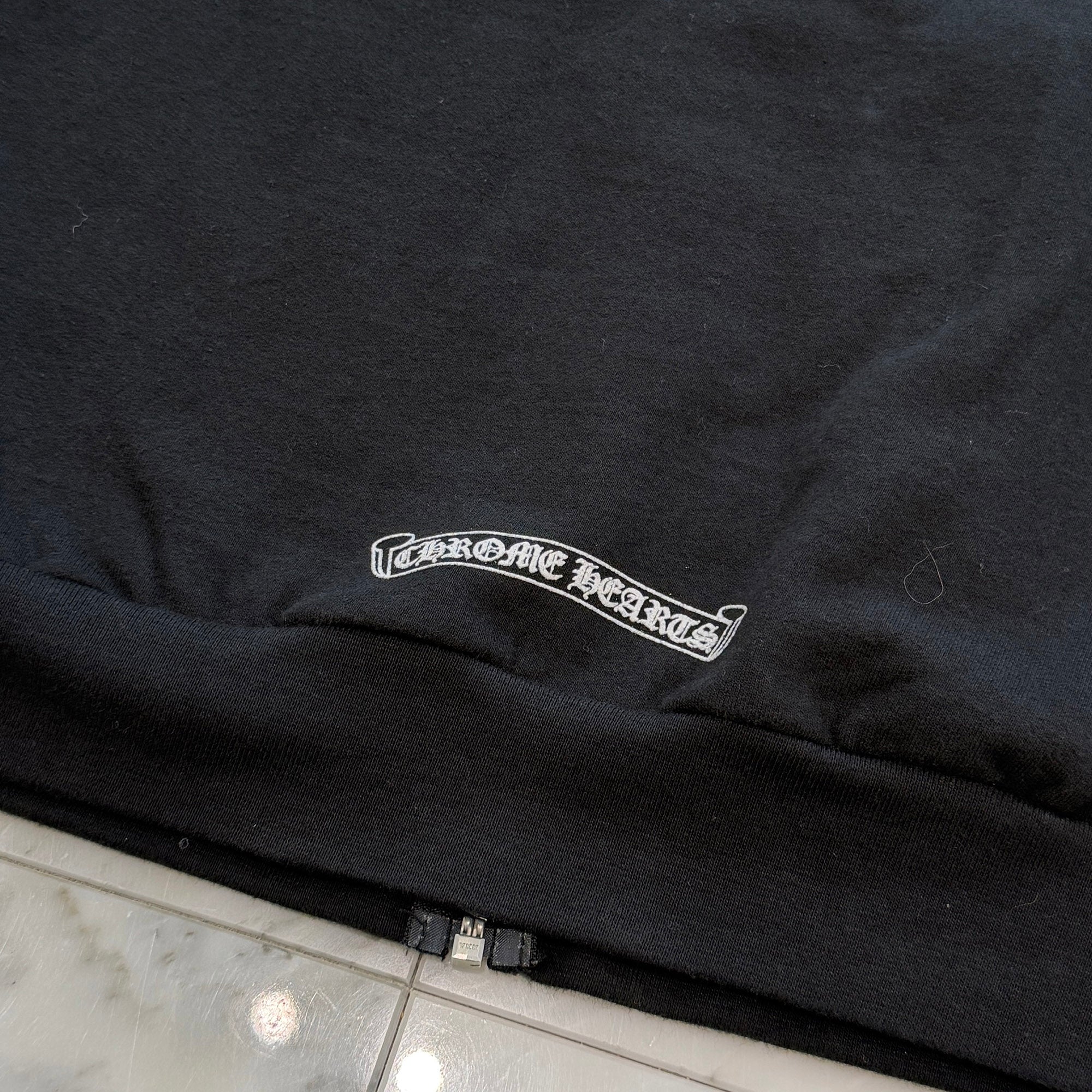 CHROME HEARTS Vertical Logo Zip Up Hoodie Size L クロムハーツ ヴァーティカル ロゴ ジップアップフーディー サイズL