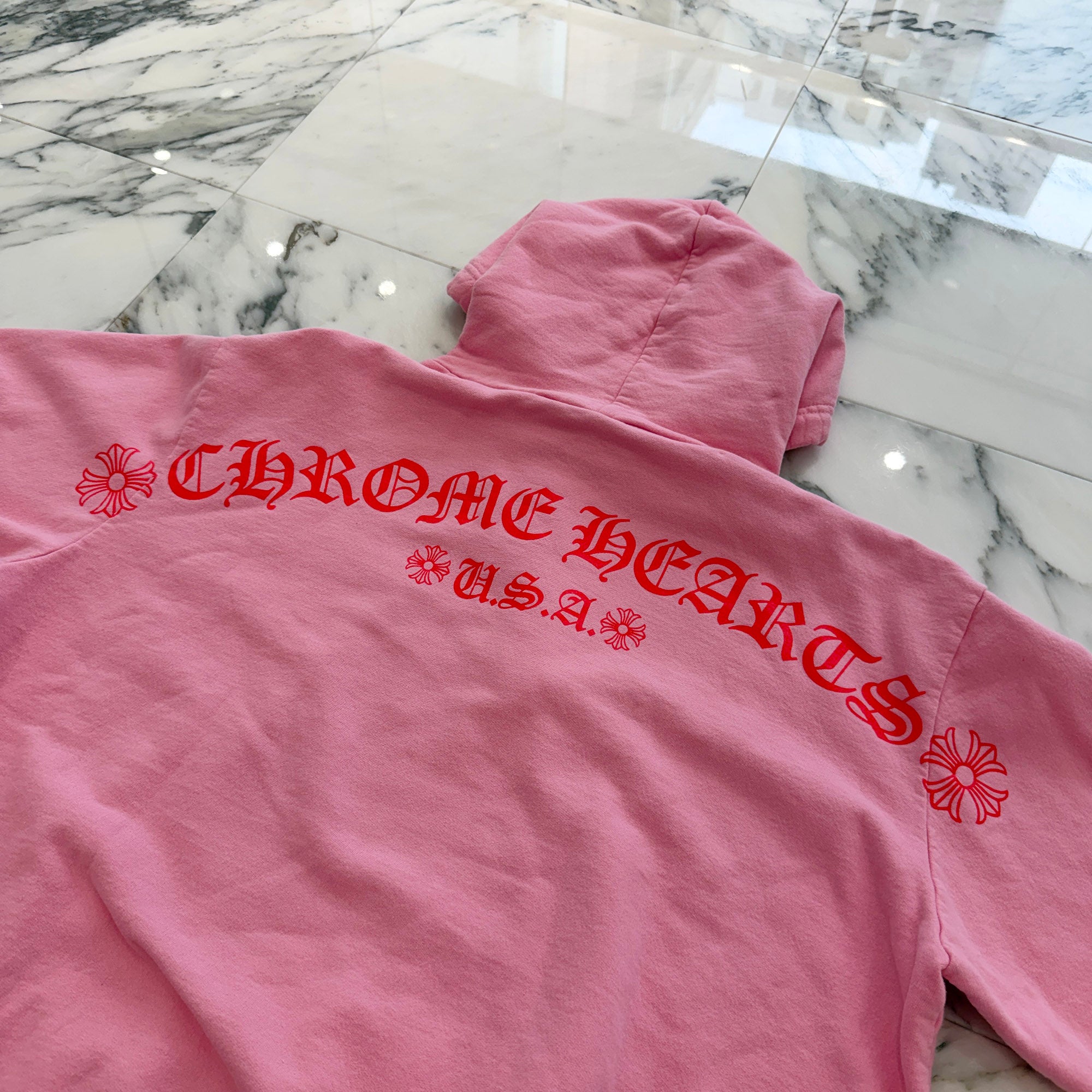 CHROME HEARTS Back Arch Logo USA Pullover Hoodie Size L クロムハーツ バック アーチロゴUSA プルオーバーフーディ サイズL