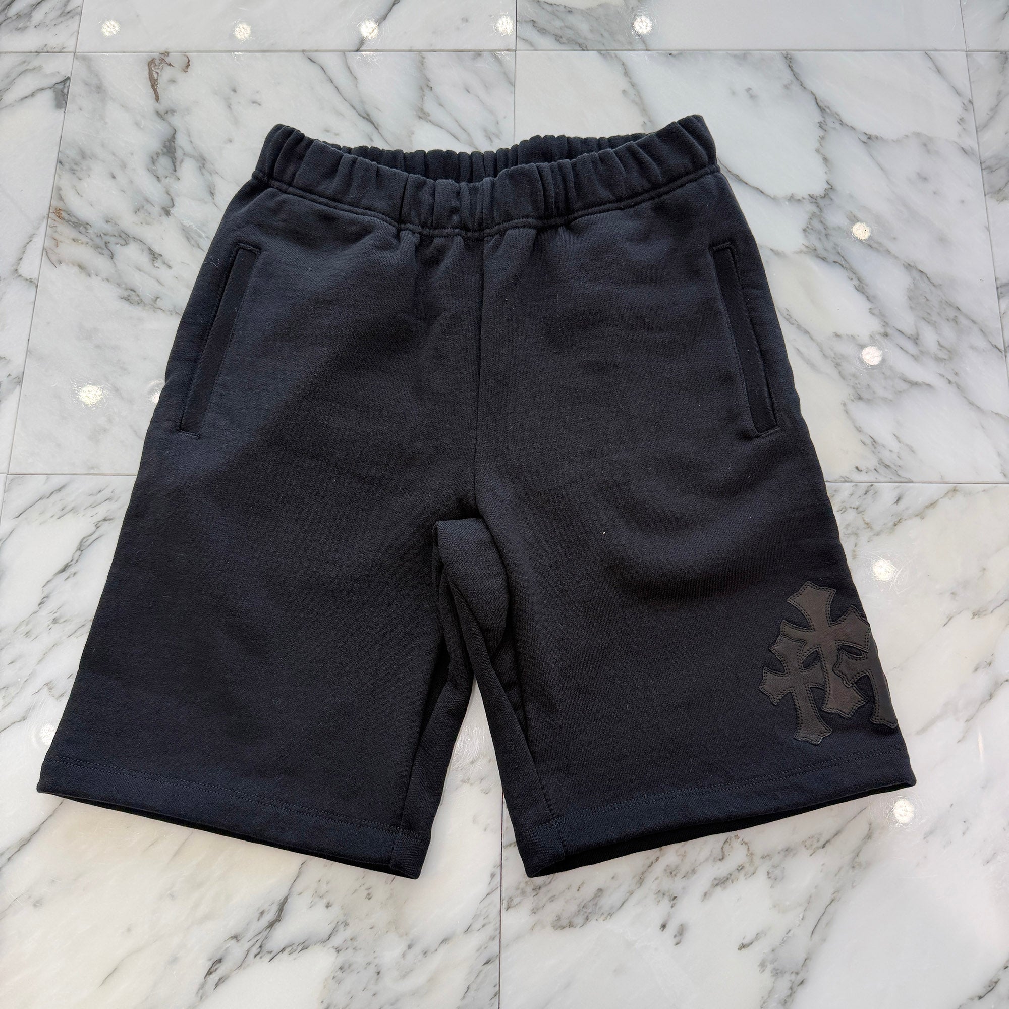 CHROME HEARTS Y NOT 3 Cemetery Cross Patch Sweat Shorts Size M クロムハーツ ワイノット 3 セメタリークロスパッチ スウェットショーツ サイズM