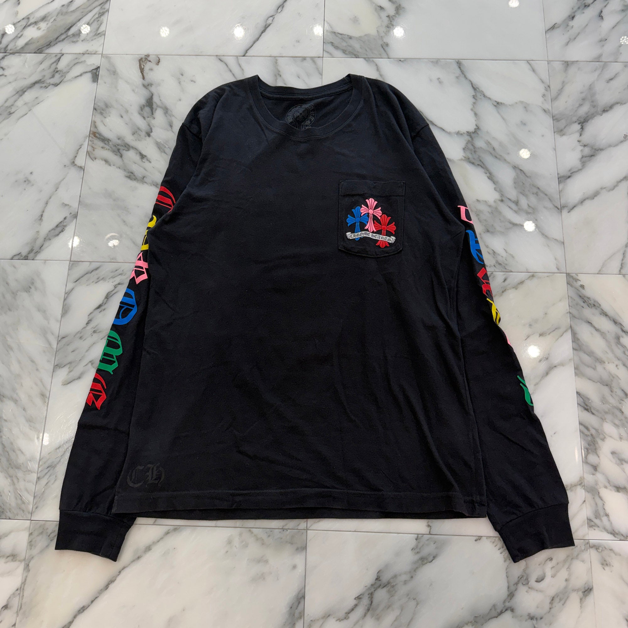 CHROME HEARTS 2021SS MLTCOL CEM CRS Long Sleeve Tee Size L クロムハーツ マルチカラー セメタリークロス ロングスリーブTシャツ サイズL