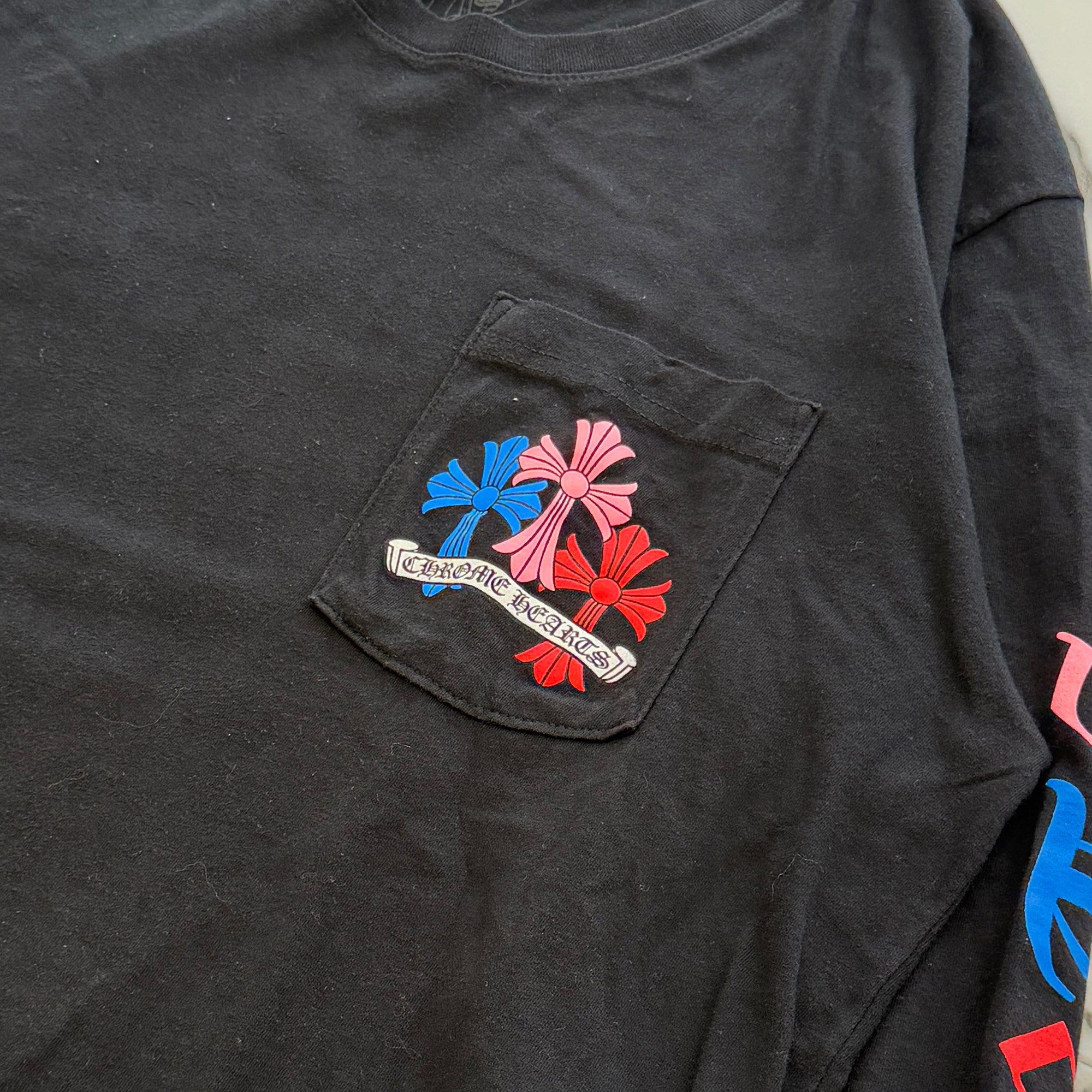 CHROME HEARTS 2021SS MLTCOL CEM CRS Long Sleeve Tee Size L クロムハーツ マルチカラー セメタリークロス ロングスリーブTシャツ サイズL