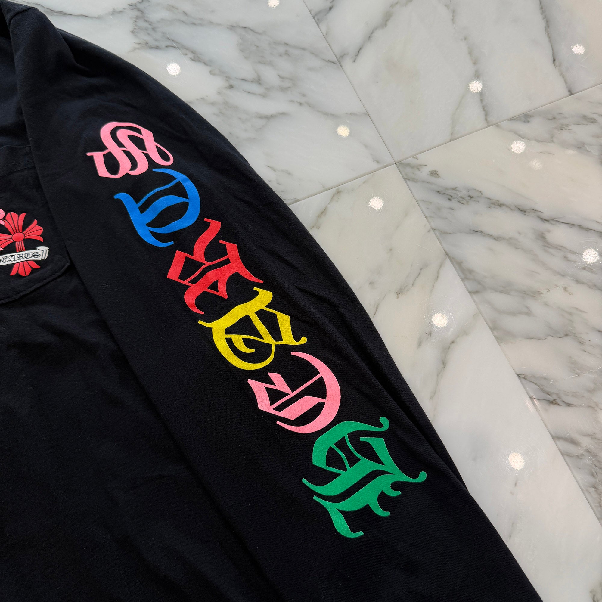 CHROME HEARTS 2021SS MLTCOL CEM CRS Long Sleeve Tee Size L クロムハーツ マルチカラー セメタリークロス ロングスリーブTシャツ サイズL