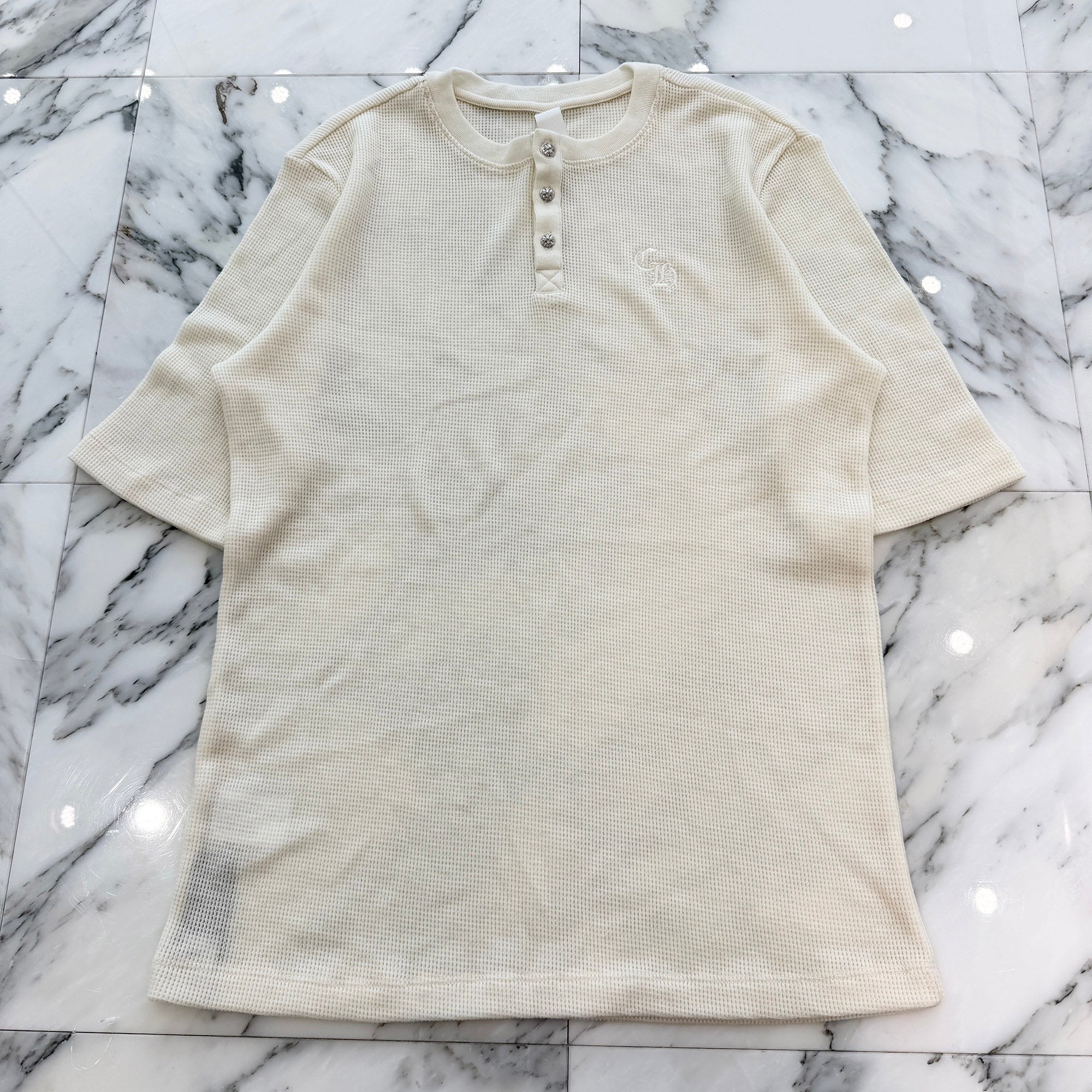 CHROME HEARTS Y NOT CH Embroidery Henry Neck Tee Size XL クロムハーツ ワイノット CH刺繍 ヘンリーネック Tシャツ サイズXL