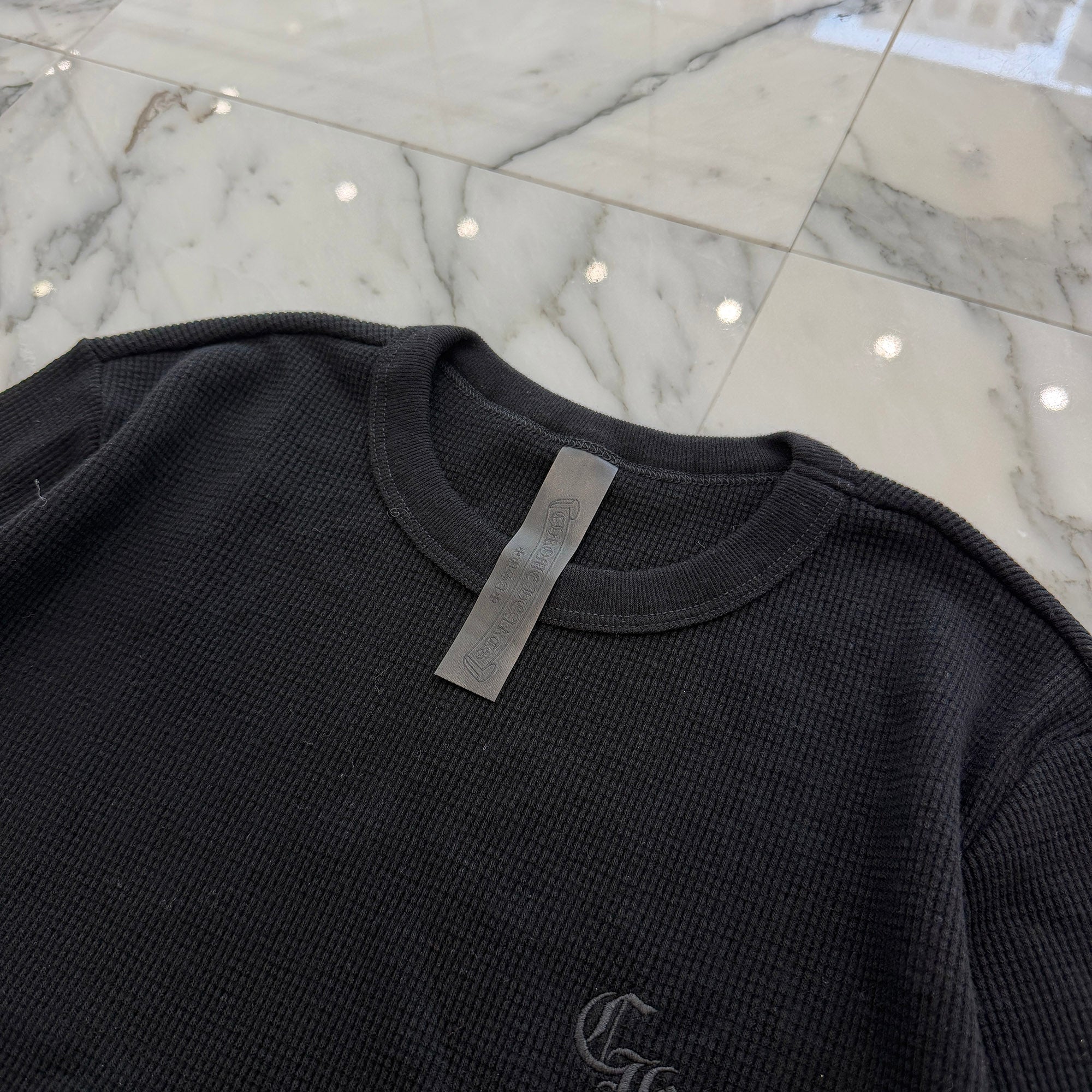 CHROME HEARTS Y NOT CH Embroidery Thermal Tee Size L クロムハーツ ワイノット CH刺繍 サーマル Tシャツ サイズL