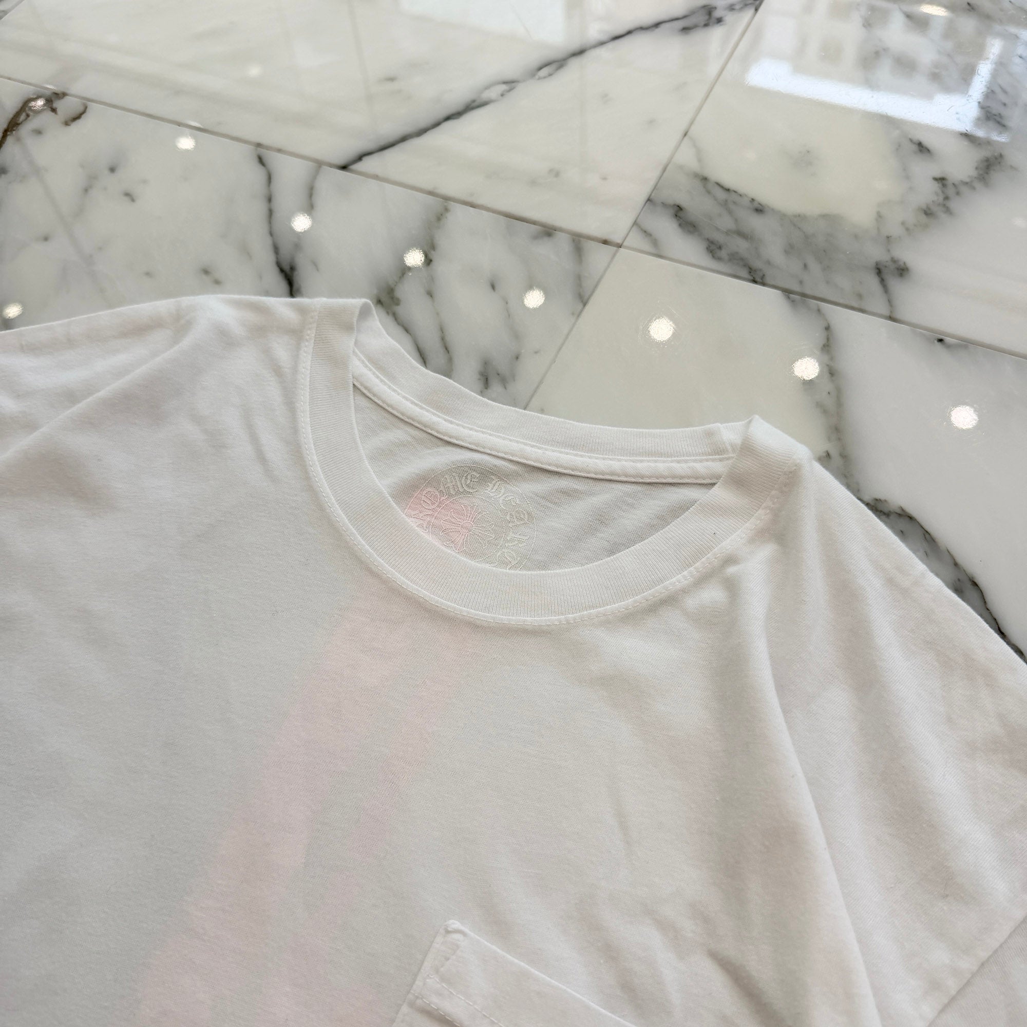 CHROME HEARTS Pink Made In Hollywood Vertical Logo Tee Size L クロムハーツ ピンク メイドインハリウッド ヴァーティカルロゴ Tシャツ サイズL