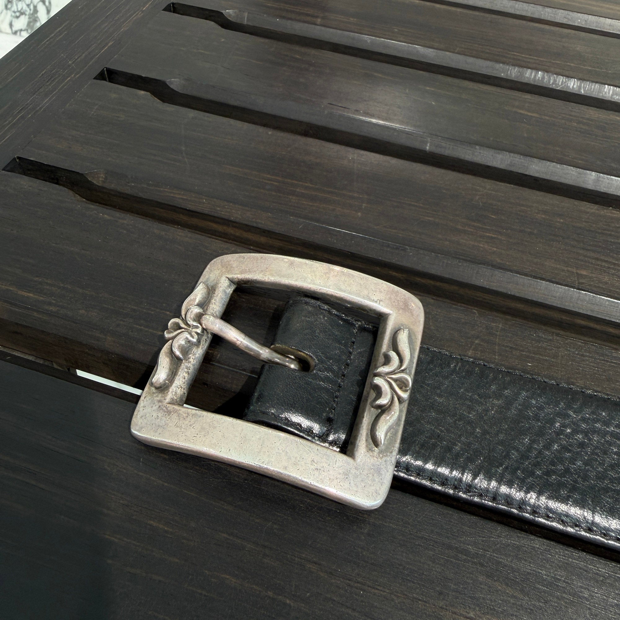 CHROME HEARTS Filigree Buckle OTJ Leather Belt Size 28 クロムハーツ フィリグリー バックル OTJレザーベルト サイズ28