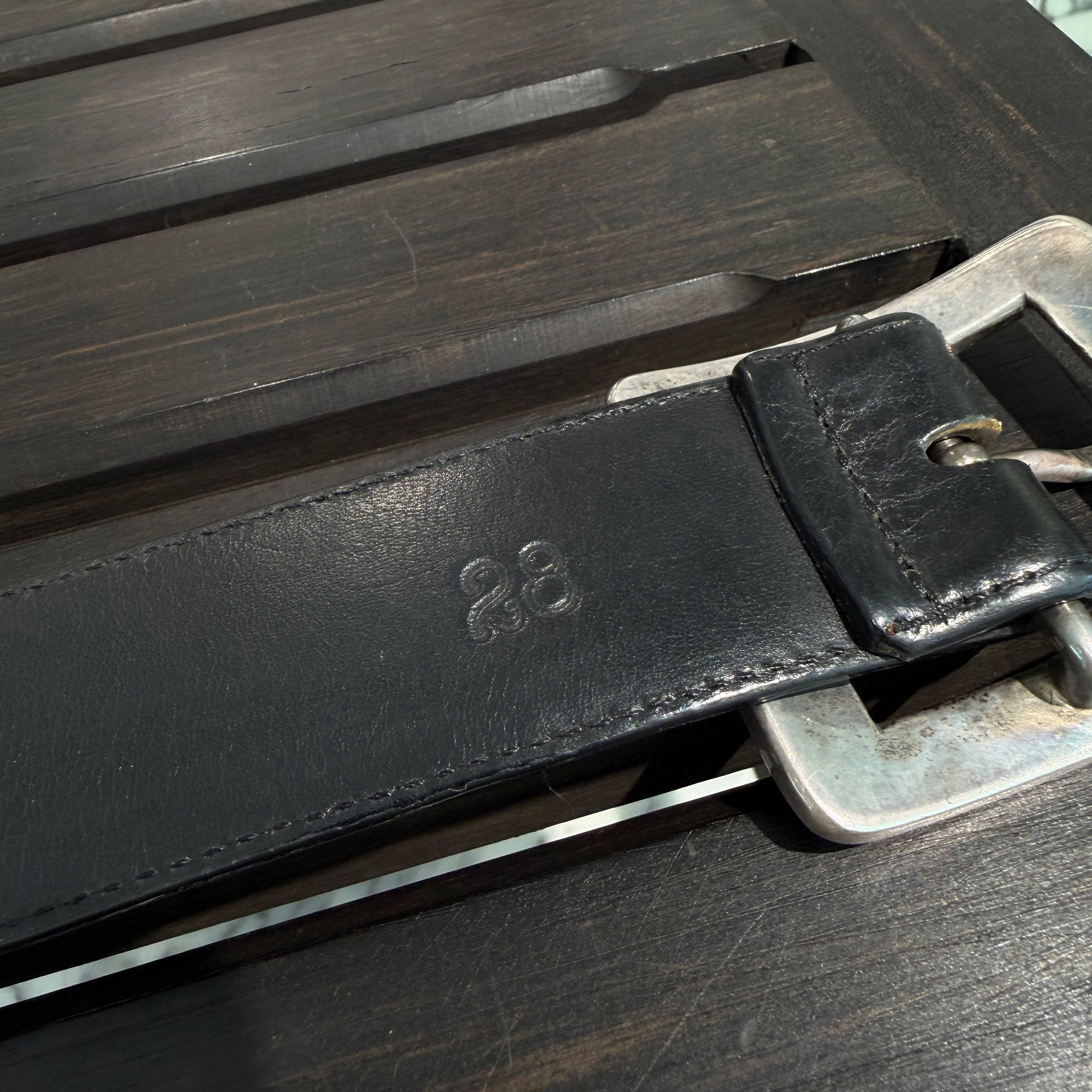 CHROME HEARTS Filigree Buckle OTJ Leather Belt Size 28 クロムハーツ フィリグリー バックル OTJレザーベルト サイズ28