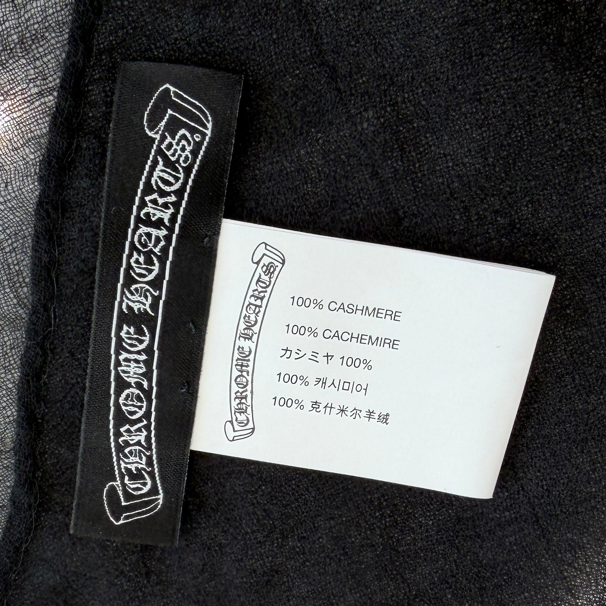 CHROME HEARTS CH Logo Embroidery Cashmere Scarf クロムハーツ CHロゴ刺繡 カシミア スカーフ