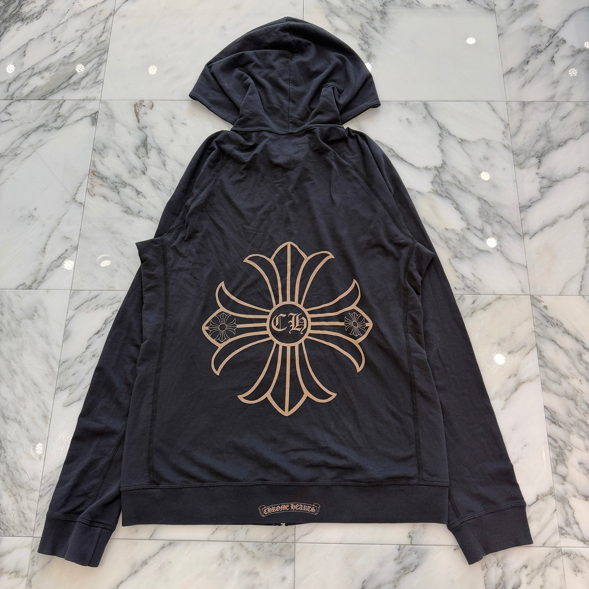 CHROME HEARTS Back CH Plus Print Zip Up Hoodie Size M クロムハーツ バック CHプラス プリント ジップアップフーディ サイズM