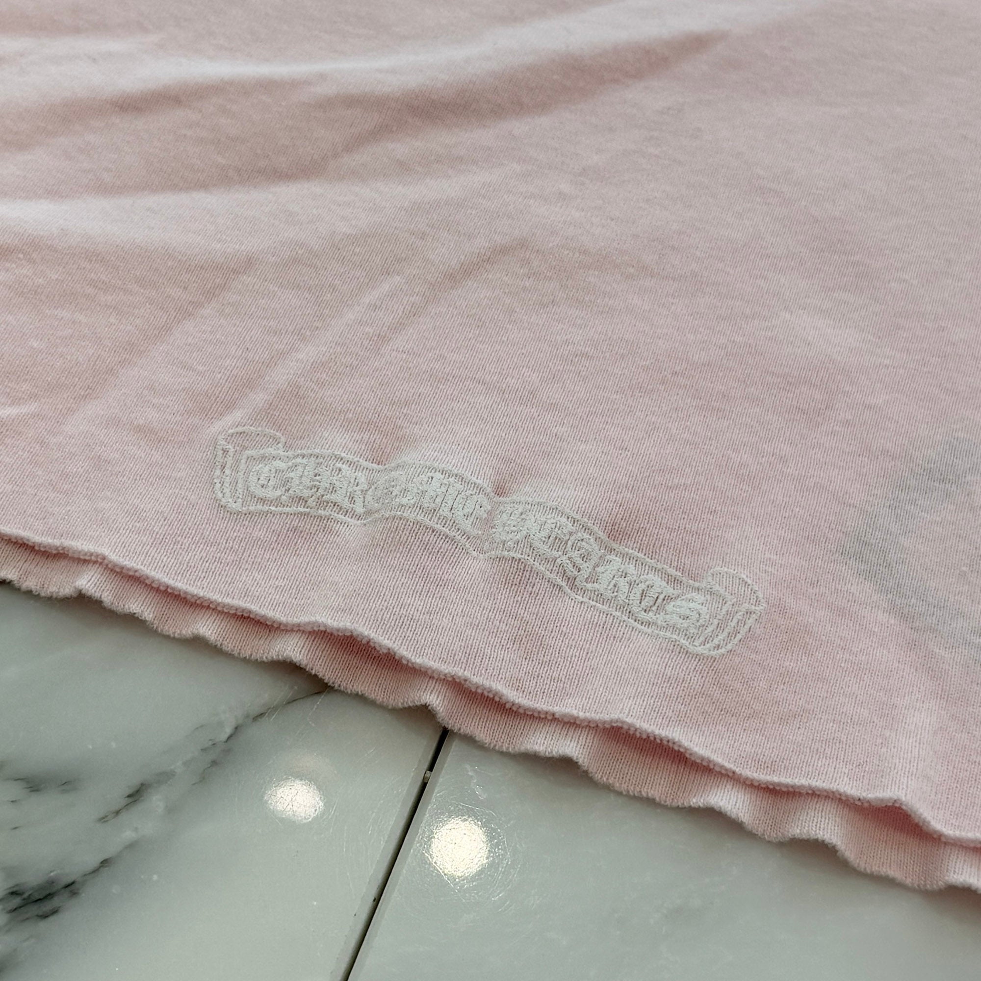 CHROME HEARTS × DIPPED IN BLUE Logo Print Cropped Tee Size M クロムハーツ × ディップドインブルー ロゴプリント クロップド Tシャツ サイズM