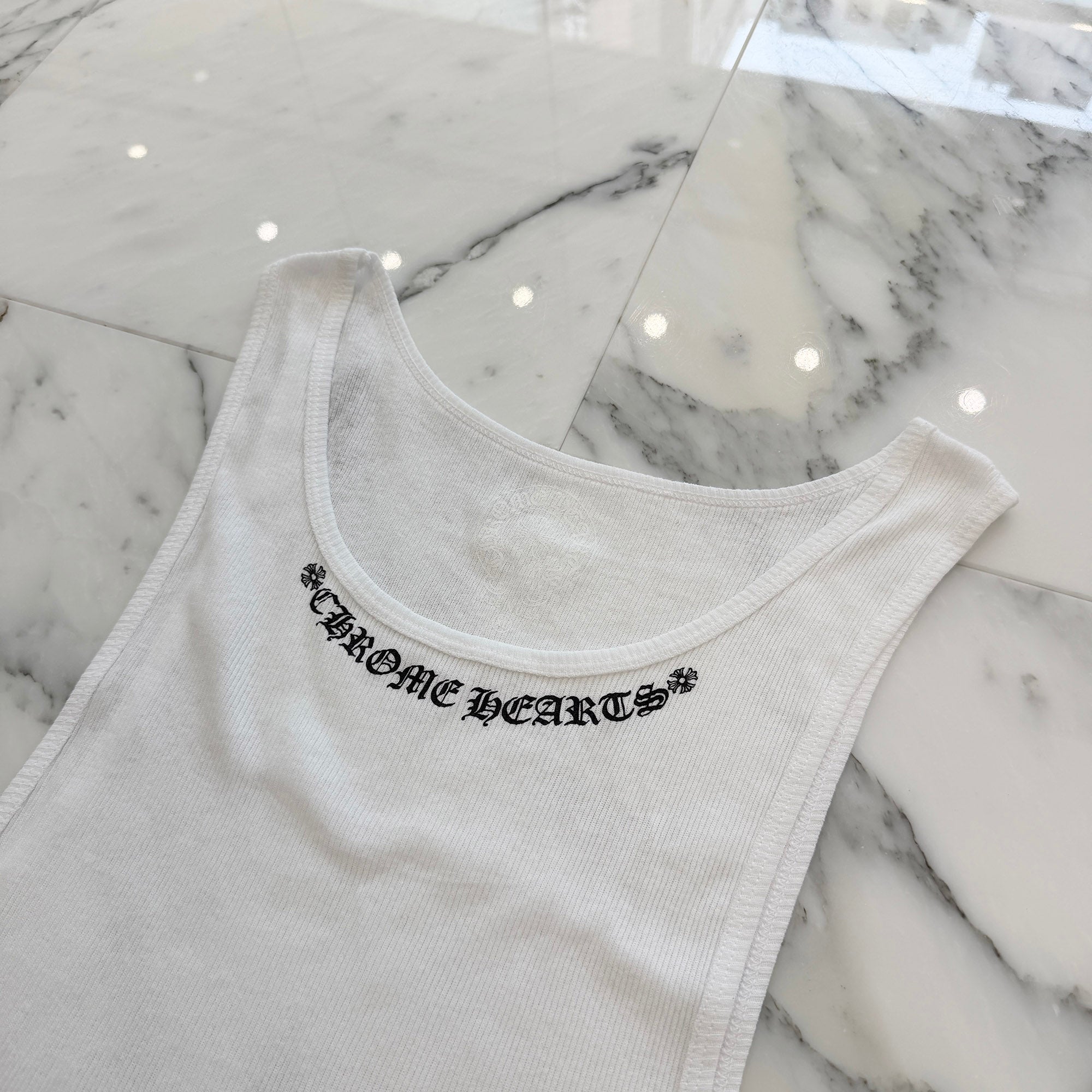 CHROME HEARTS Neck Logo Back GIRLS Print Tank Top Size XL クロムハーツ ネックロゴ バックガールズプリント タンクトップ サイズXL