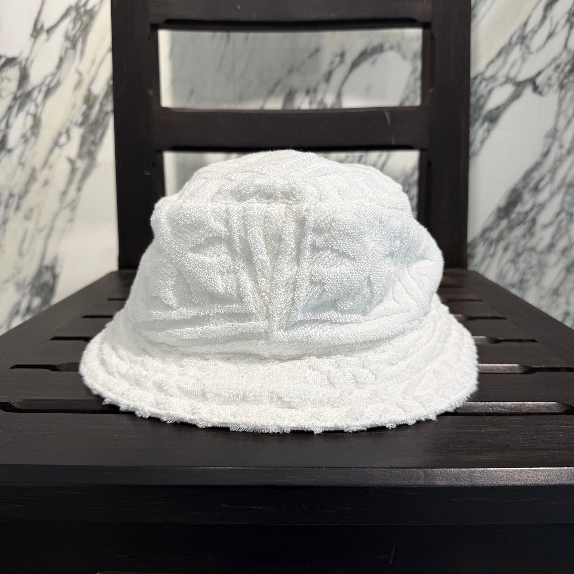 CHROME HEARTS 1 Cross Leather Patch Cotton Pile Bucket Hat Size M (58.5cm) クロムハーツ 1クロス レザーパッチ コットン パイル地 バケットハット サイズSize M (58.5cm)