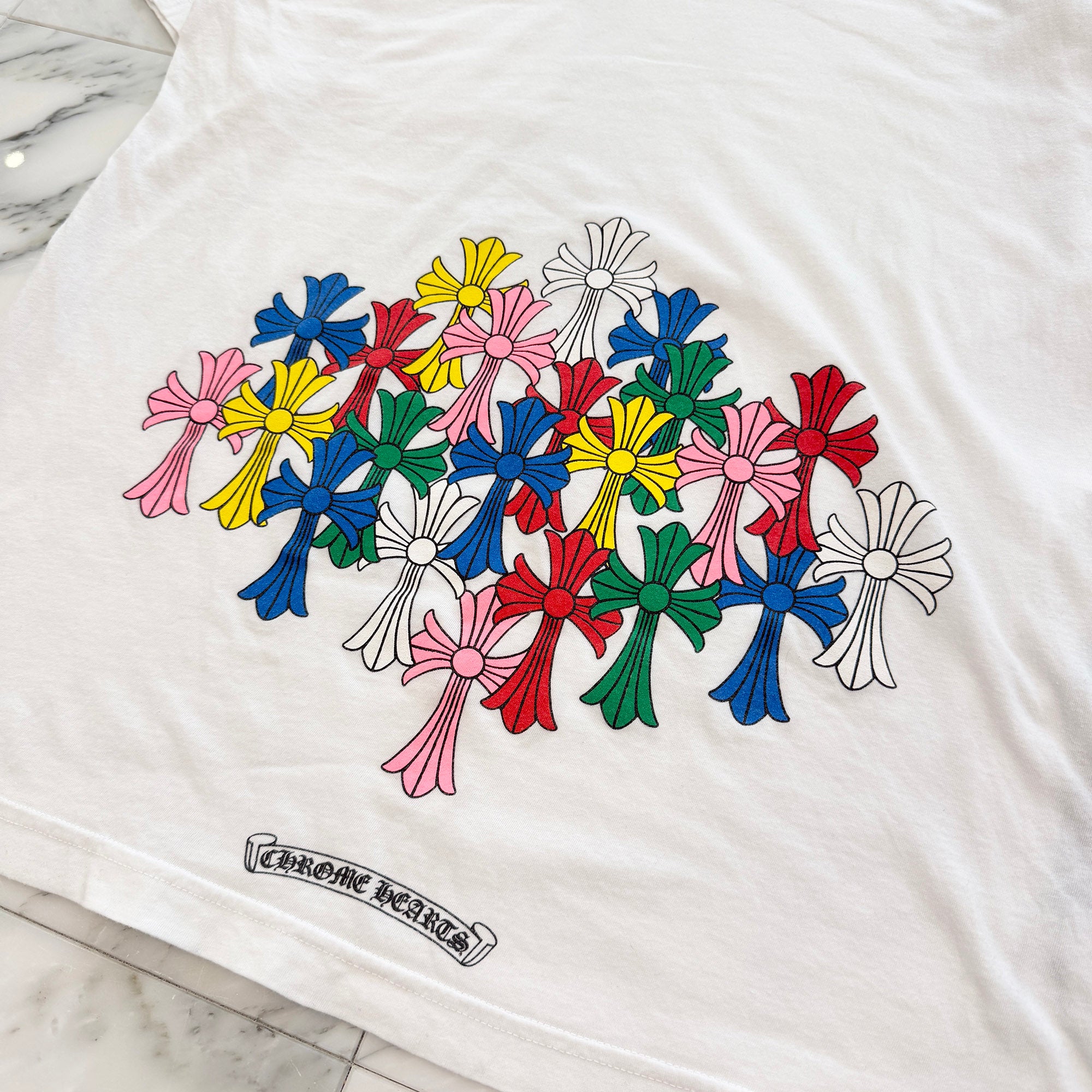 CHROME HEARTS MLTCOL CEM CRS Tee Size L クロムハーツ マルチカラー セメタリークロス Tシャツ サイズL