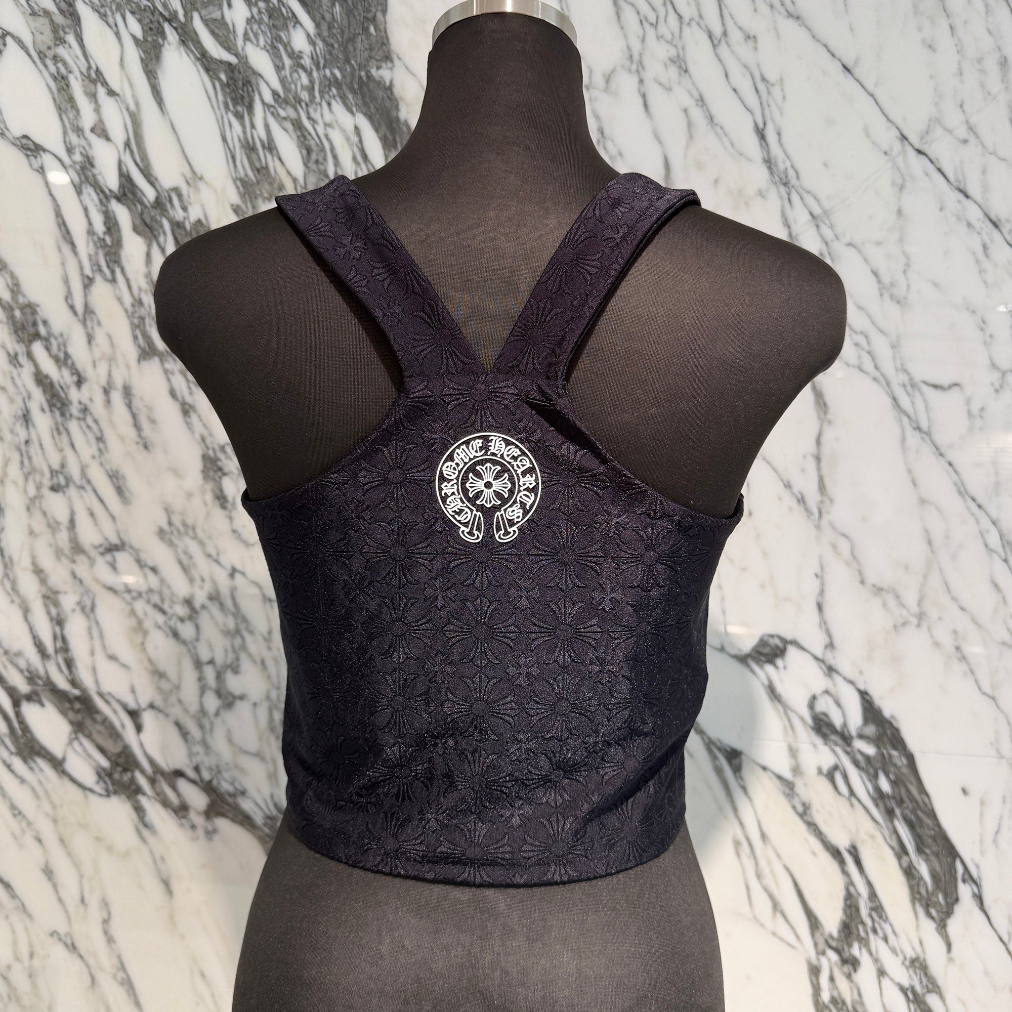 CHROME HEARTS CH Plus Pattern Horseshoe Rubber Print Camisole Size M クロムハーツ CHプラス柄 ホースシューラバープリント キャミソール サイズM