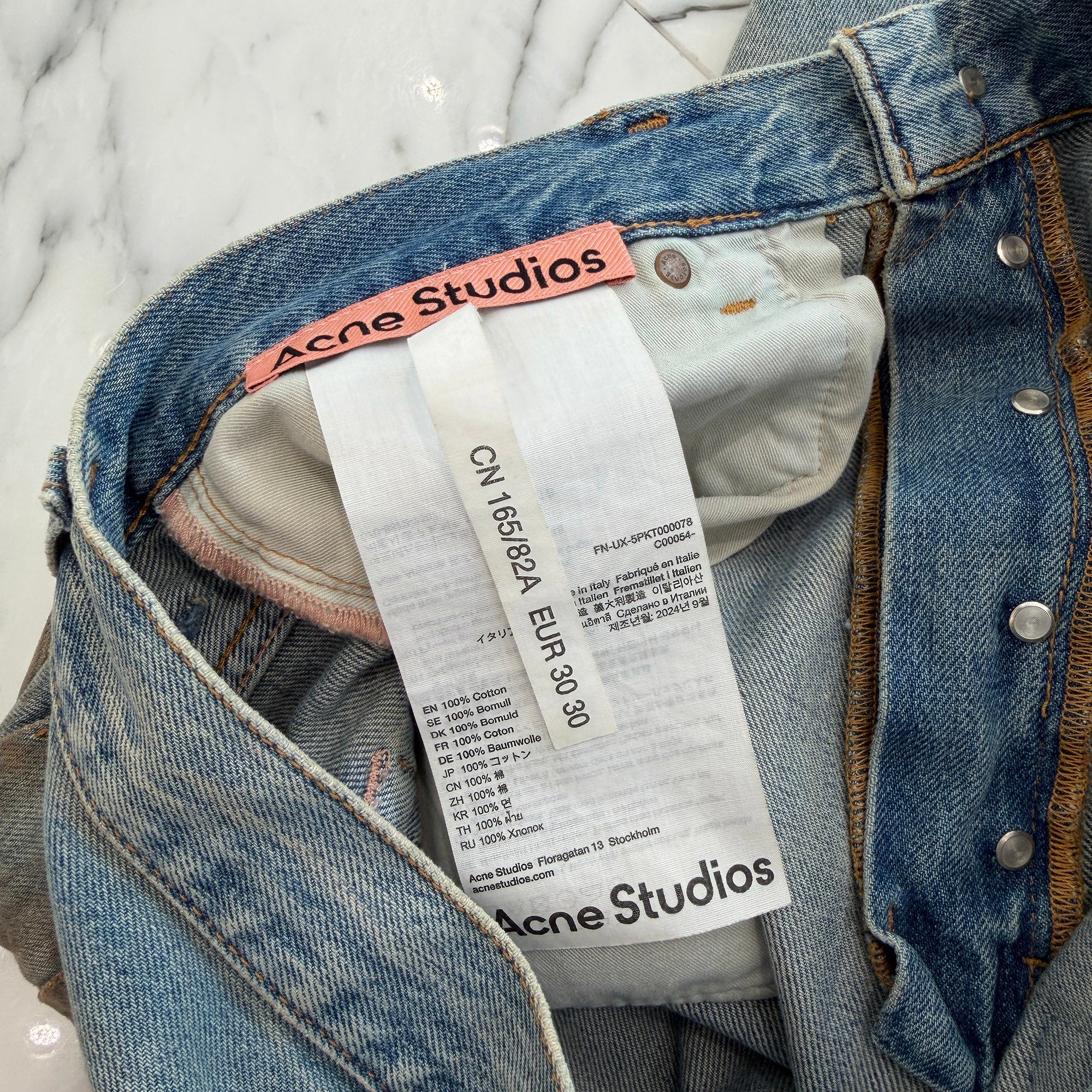 Acne Studios 2023AW Super Baggy Fit Denim Pants FN-UX-5PKT000078 Size 30 アクネストゥディオズ スーパー バギー フィット デニムパンツ サイズ30