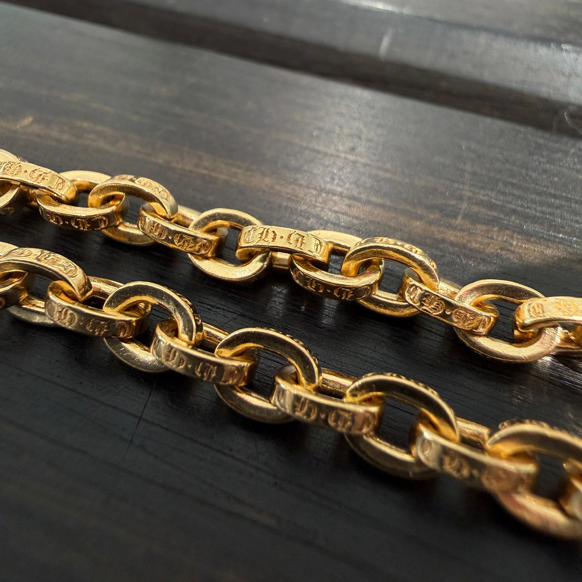 CHROME HEARTS 22K PAPER CHAIN BRACELET Size 8 Inch クロムハーツ 22K ペーパー チェーン ブレスレット サイズ8インチ