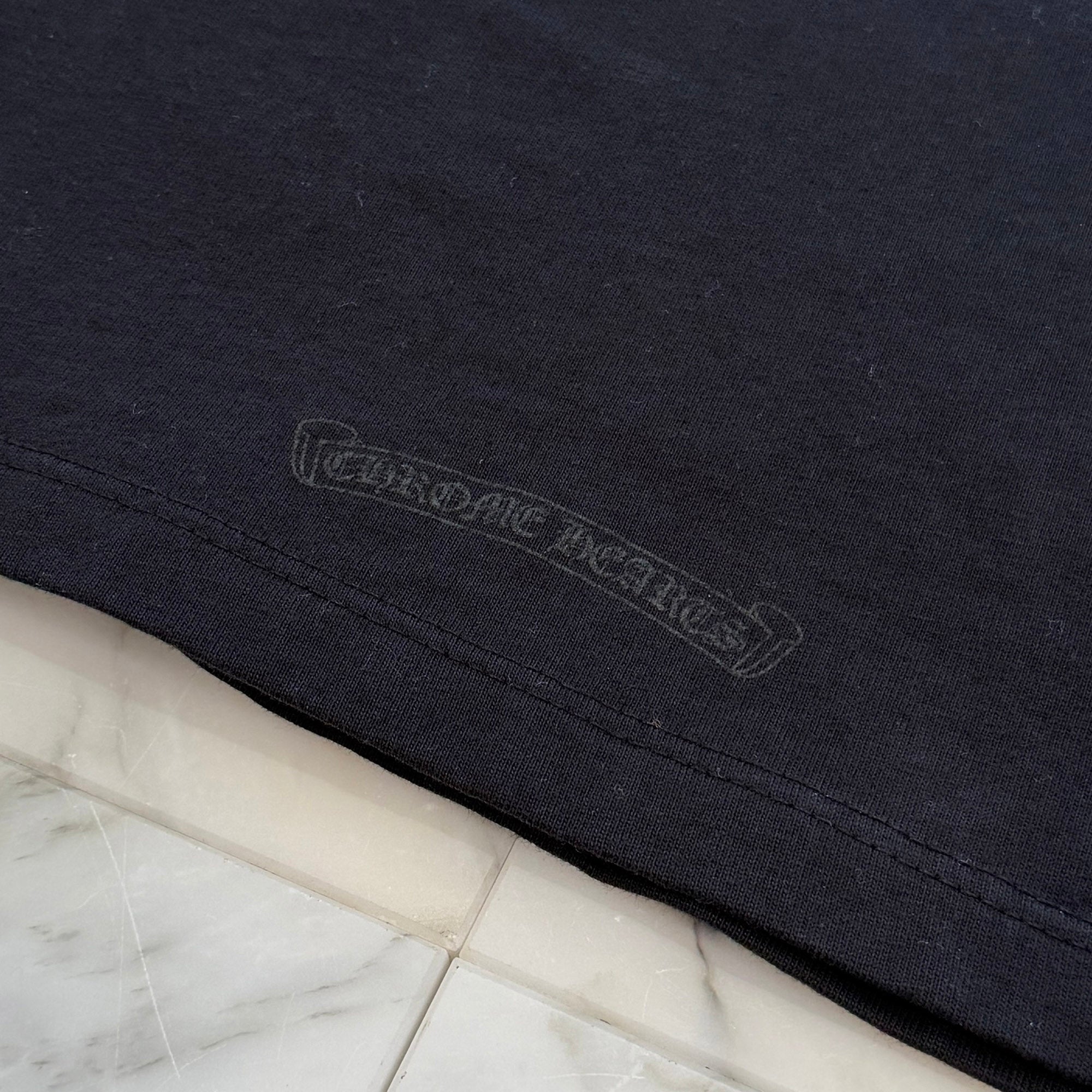 CHROME HEARTS Y NOT King Taco 3 Cemetery Cross Flock Print Long Sleeve Tee Size S クロムハーツ ワイノット キングタコ 3セメタリークロス フロッキーパッチ プリント ロングスリーブTシャツ サイズS