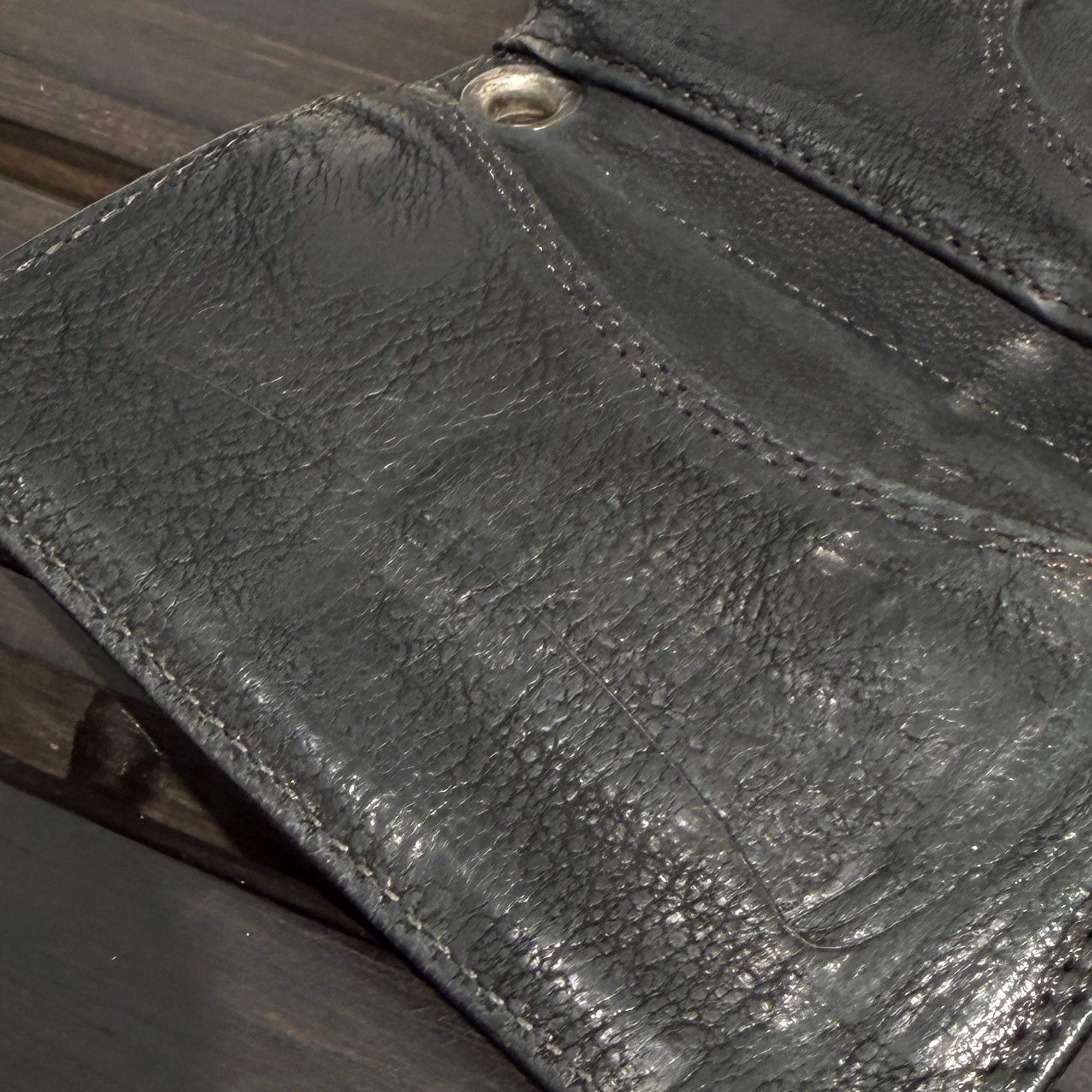 CHROME HEARTS 3 FOLD Cross Ball Button Leather Wallet クロムハーツ 3フォールド クロスボールボタン レザーウォレット