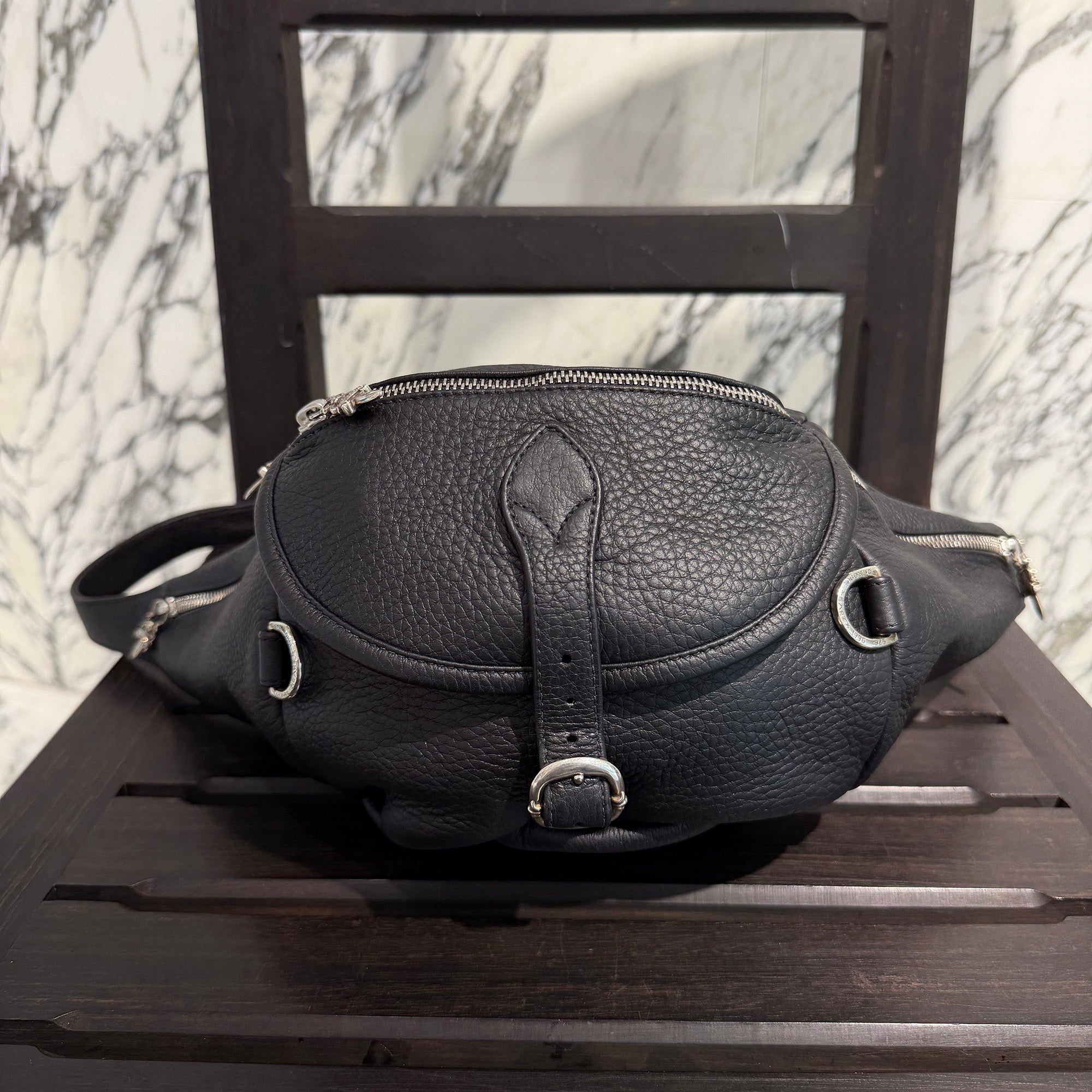 CHROME HEARTS SNAT PACK Leather Shoulder Bag クロムハーツ スナット