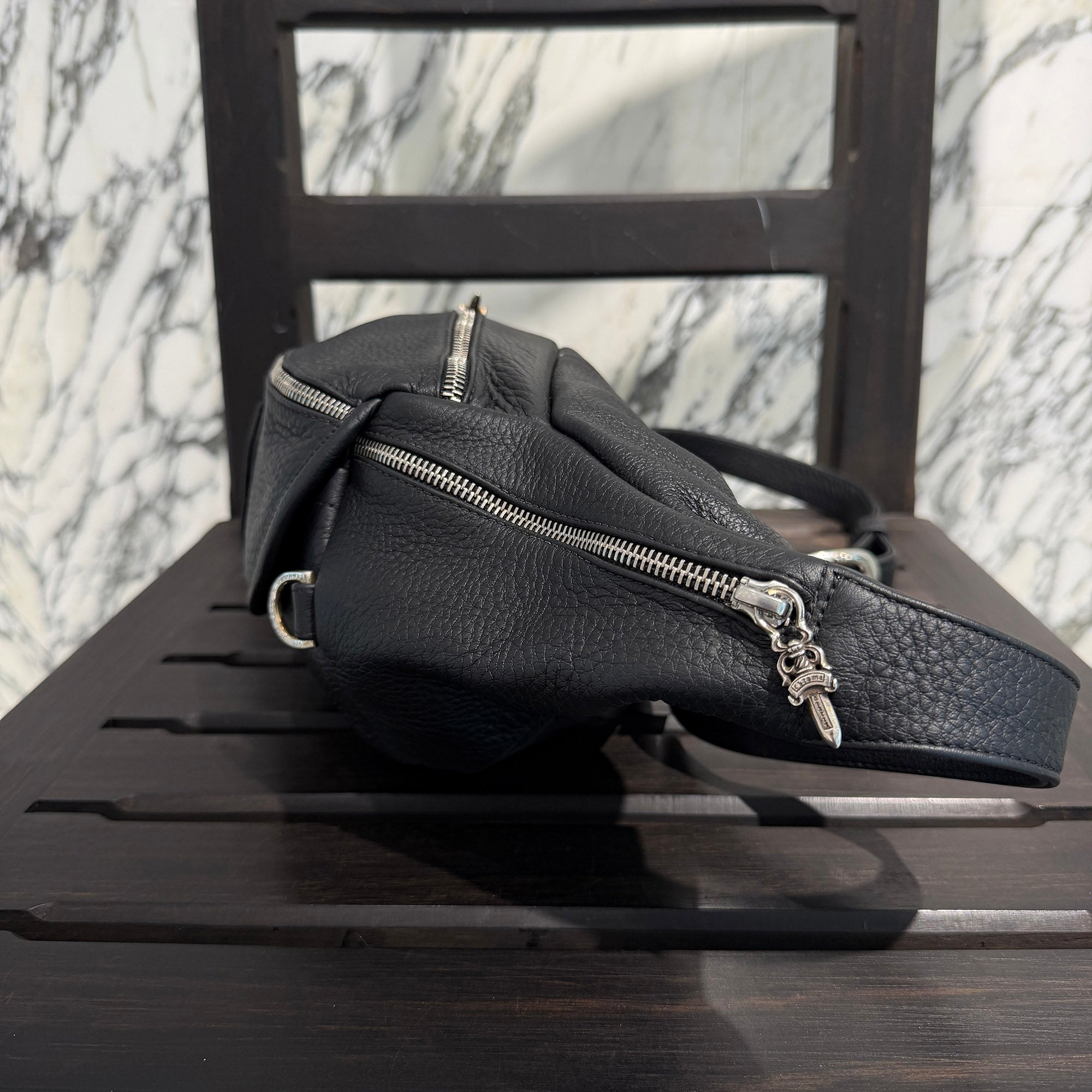 CHROME HEARTS SNAT PACK Leather Shoulder Bag クロムハーツ スナット