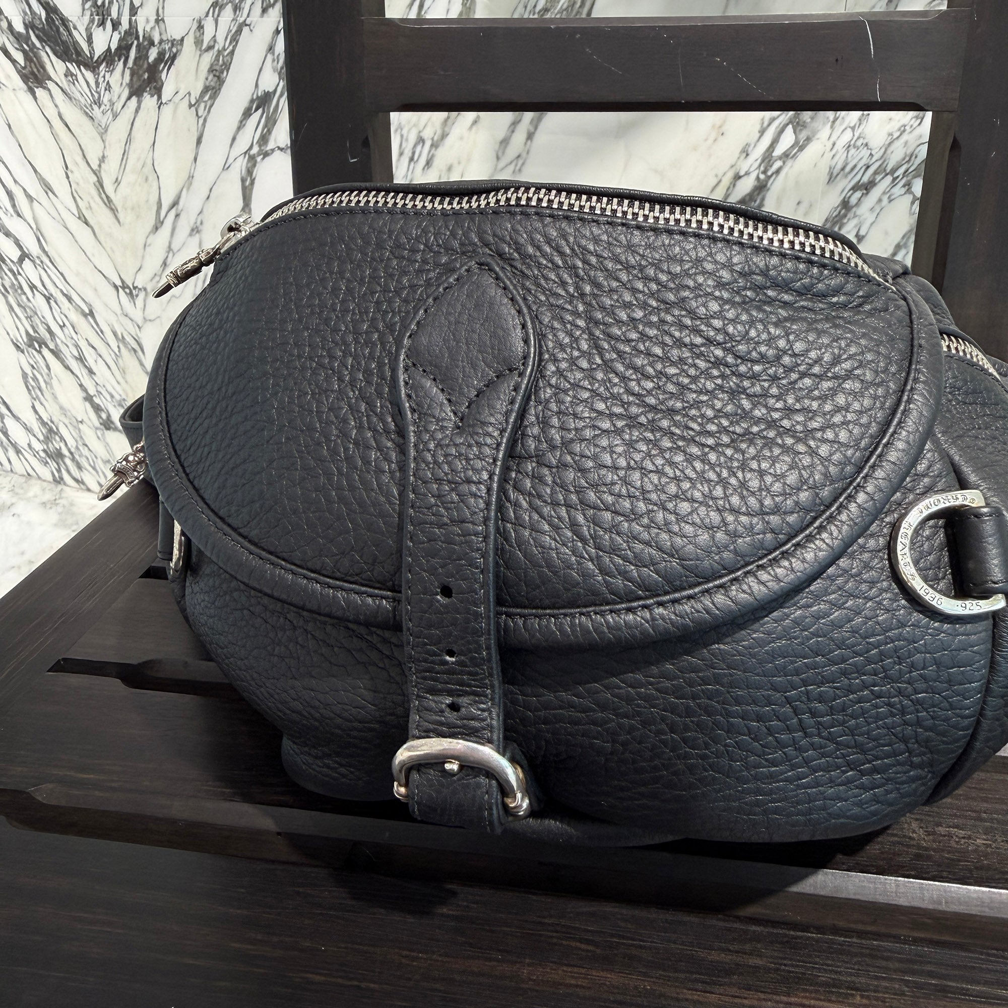 CHROME HEARTS SNAT PACK Leather Shoulder Bag クロムハーツ スナットパック レザー ショルダーバッグ
