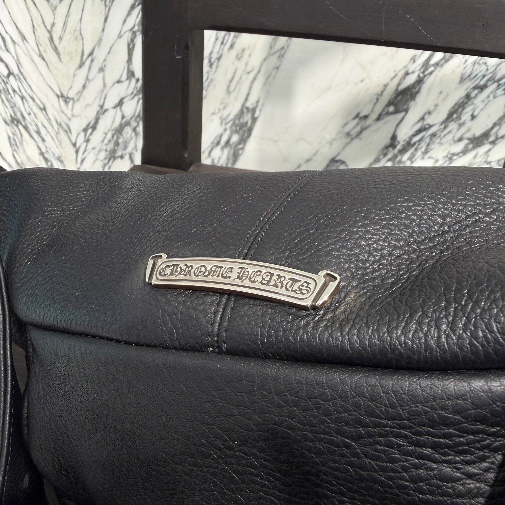 CHROME HEARTS SNAT PACK Leather Shoulder Bag クロムハーツ スナットパック レザー ショルダーバッグ