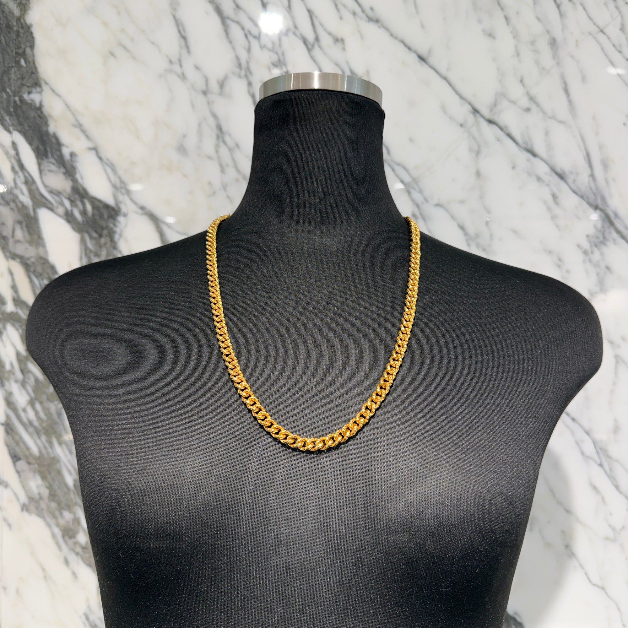 CHROME HEARTS 22K Extra Mini Fancy Necklace Chain 24 Inch クロム