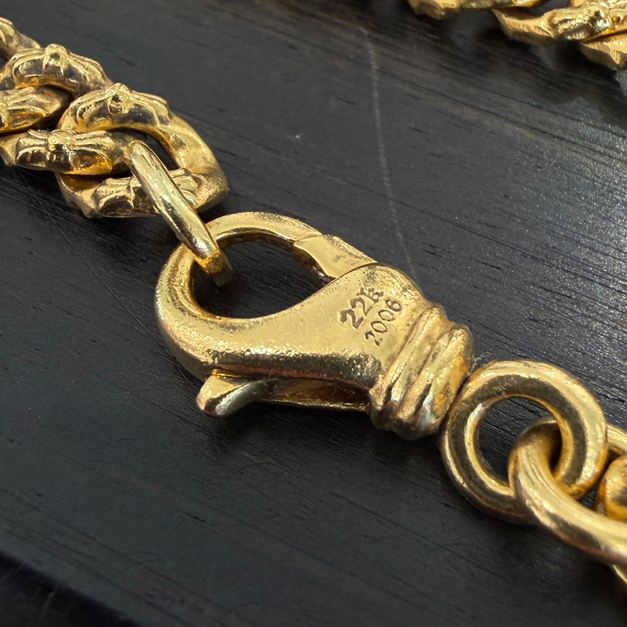 CHROME HEARTS 22K Extra Mini Fancy Necklace Chain 24 Inch クロムハーツ 22K エクストラ ミニ ファンシー ネックレスチェーン 24インチ