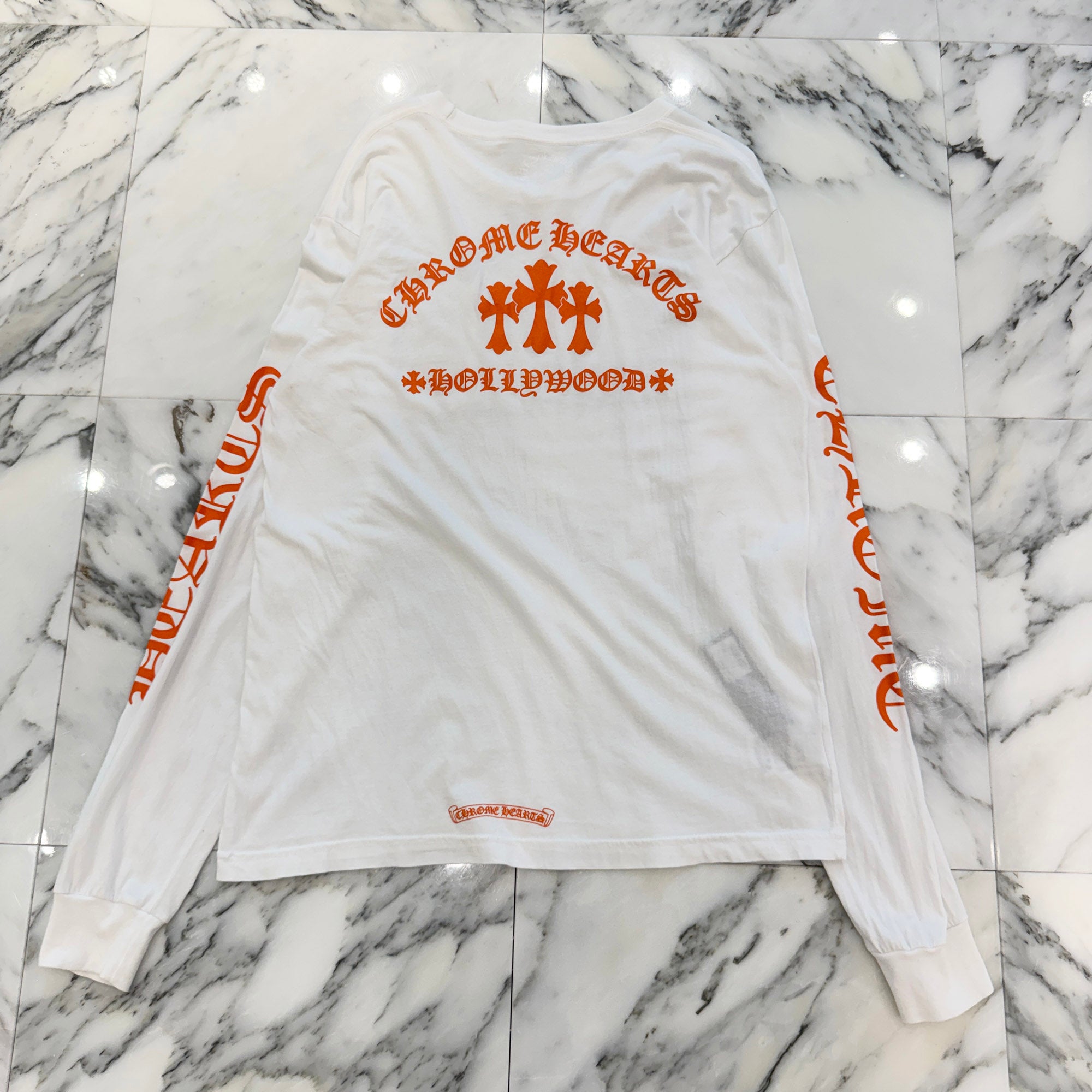 CHROME HEARTS King Taco 3 Cemetery Cross Print Long Sleeve Tee Size L クロムハーツ キングタコ 3 セメタリークロス プリント ロングスリーブ Tシャツ サイズL