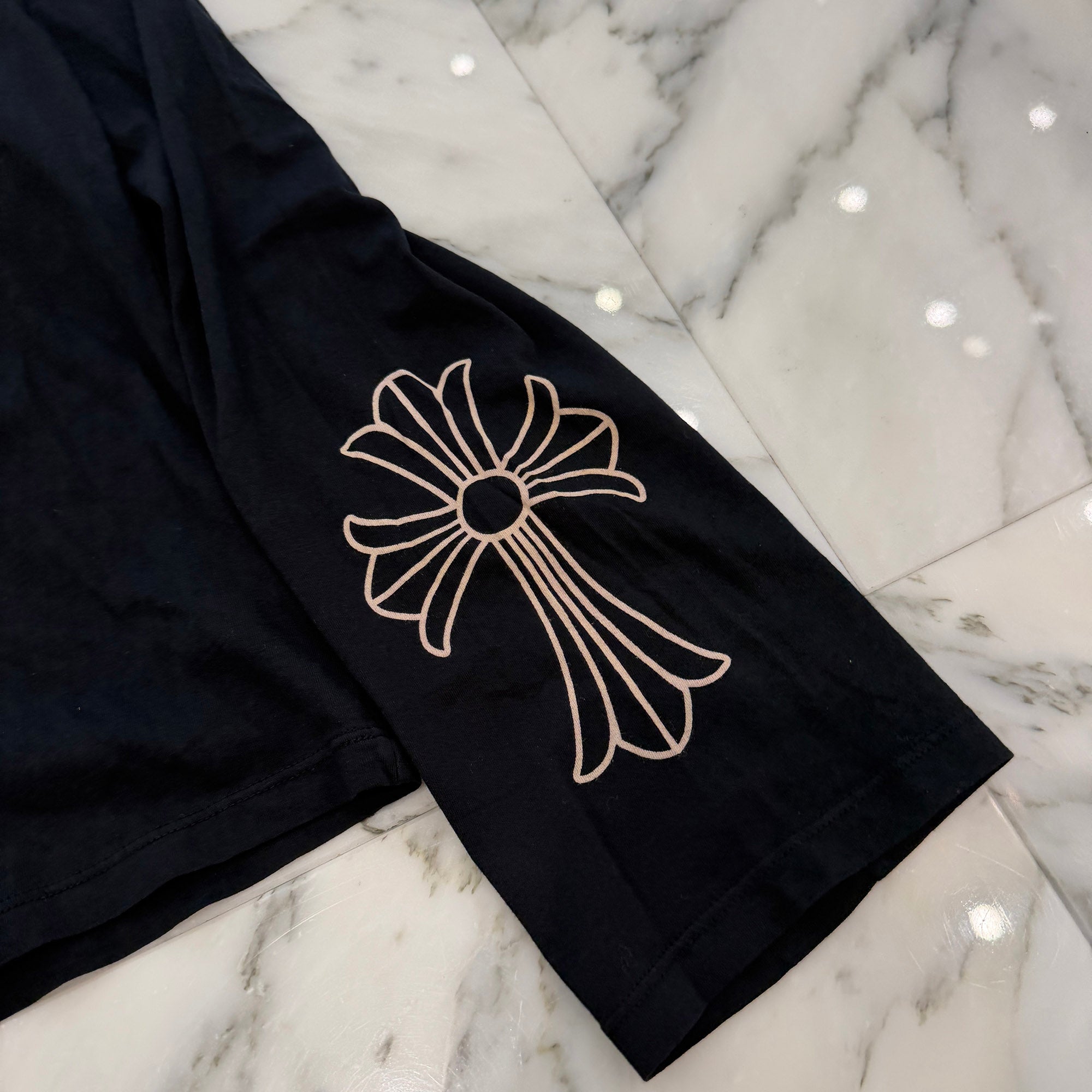 CHROME HEARTS Cuff Cross Print Long Sleeve Tee Size L クロムハーツ カフ クロス プリント ロングスリーブTシャツ サイズL