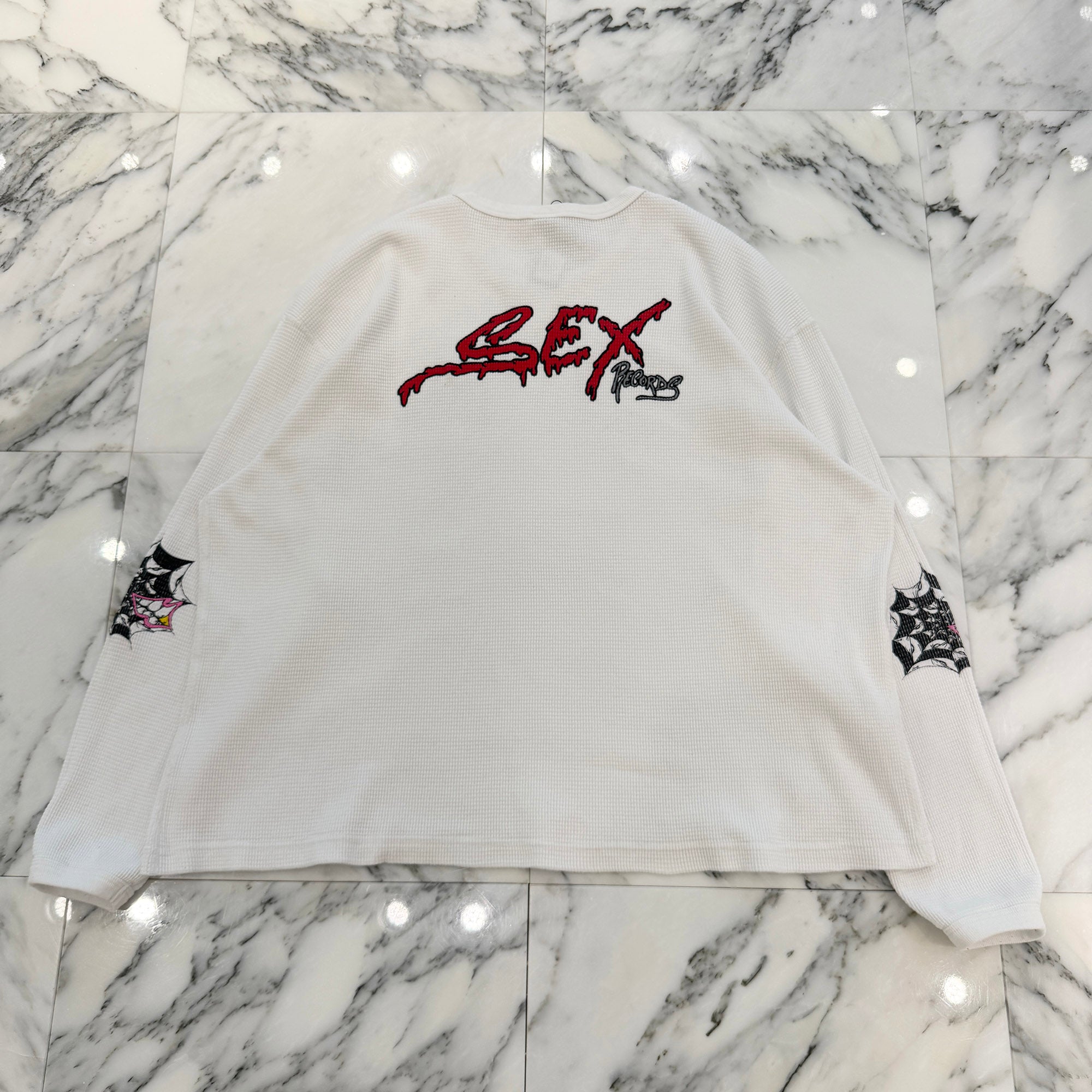 MATTY BOY ANTI PROMO "SEX RECORDS" Thermal Long Sleeve Tee Size XL マッティボーイ アンチプロモ "セックスレコード" サーマル ロングスリーブTシャツ サイズXL