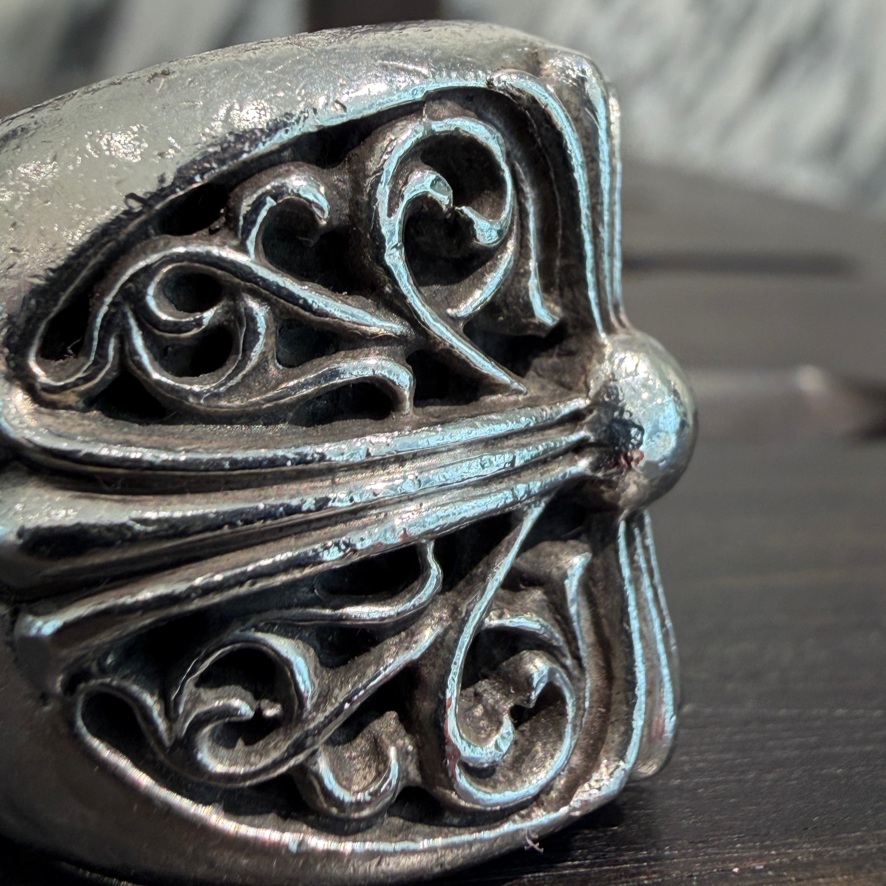 CHROME HEARTS Classic Oval Cross Ring Size 21号 クロムハーツ