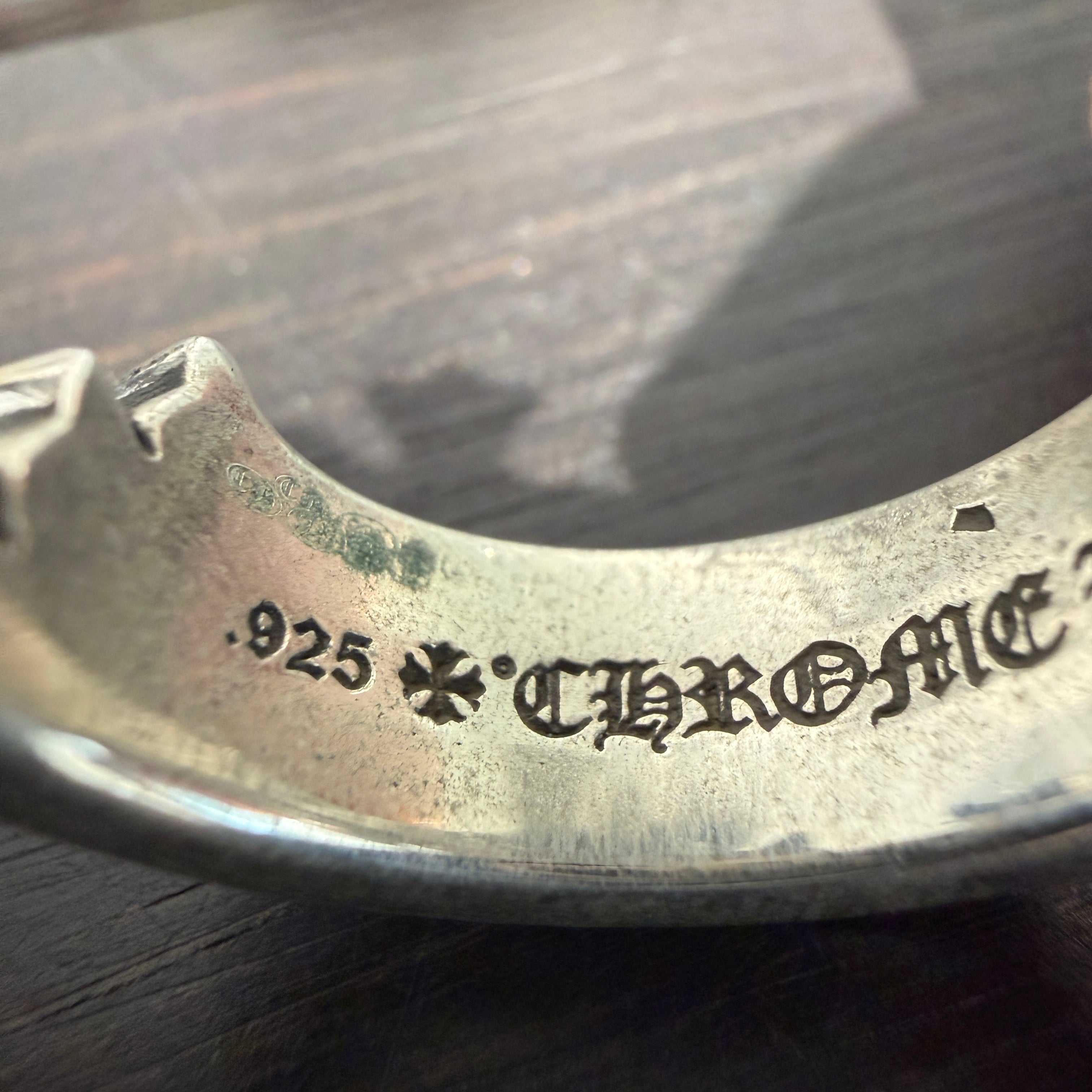 CHROME HEARTS Triple Cross Curve Ring Size 17号 クロムハーツ