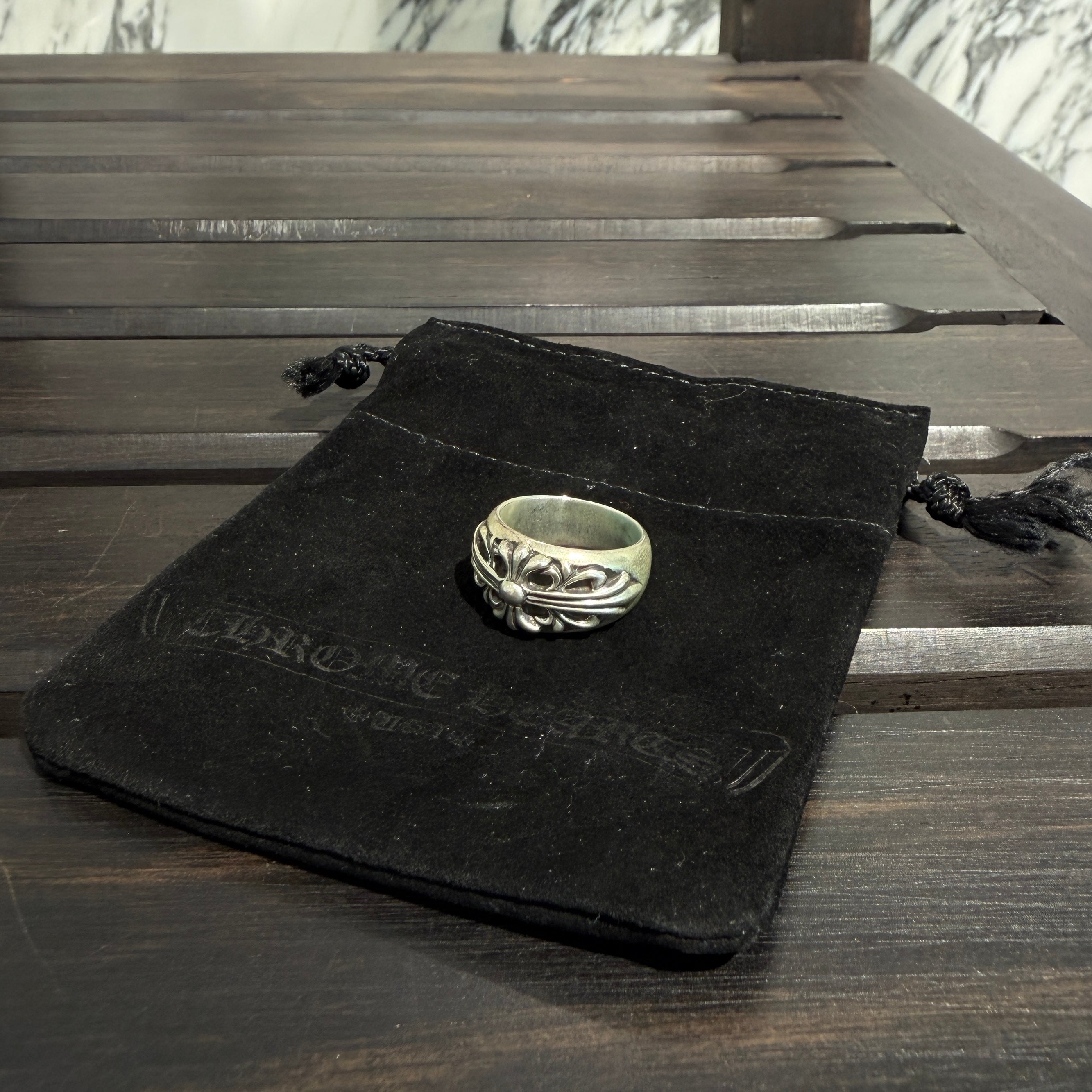 CHROME HEARTS Floral Cross Ring Size 17号 クロムハーツ フローラルクロス リング サイズ17号
