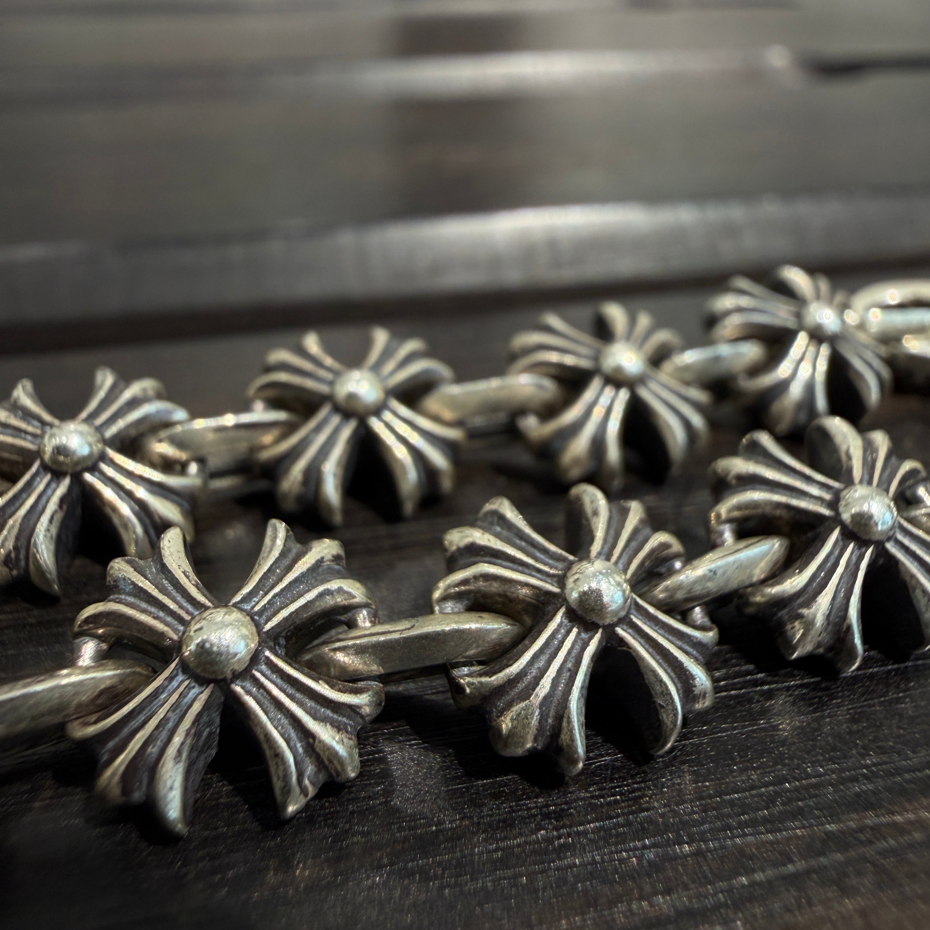 CHROME HEARTS CHROME HEARTS X LINK CH Plus Silver Bracelet 14 LINK クロムハーツ Xリンク CHプラス シルバー ブレスレット 14リンク