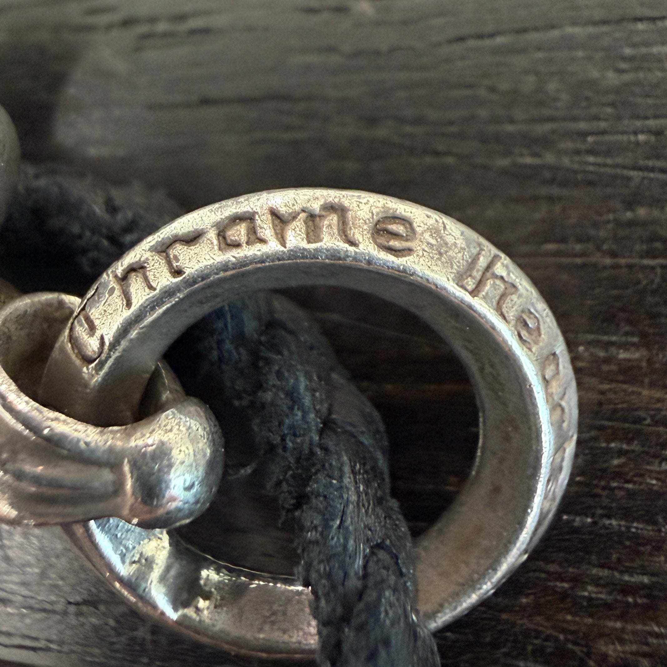 CHROME HEARTS BS FLEUR CHARM Pendant Top ＆ Scroll Leather Blade Necklace クロムハーツ BSフレア チャーム ペンダントトップ＆スクロール レザーブレード ネックレス