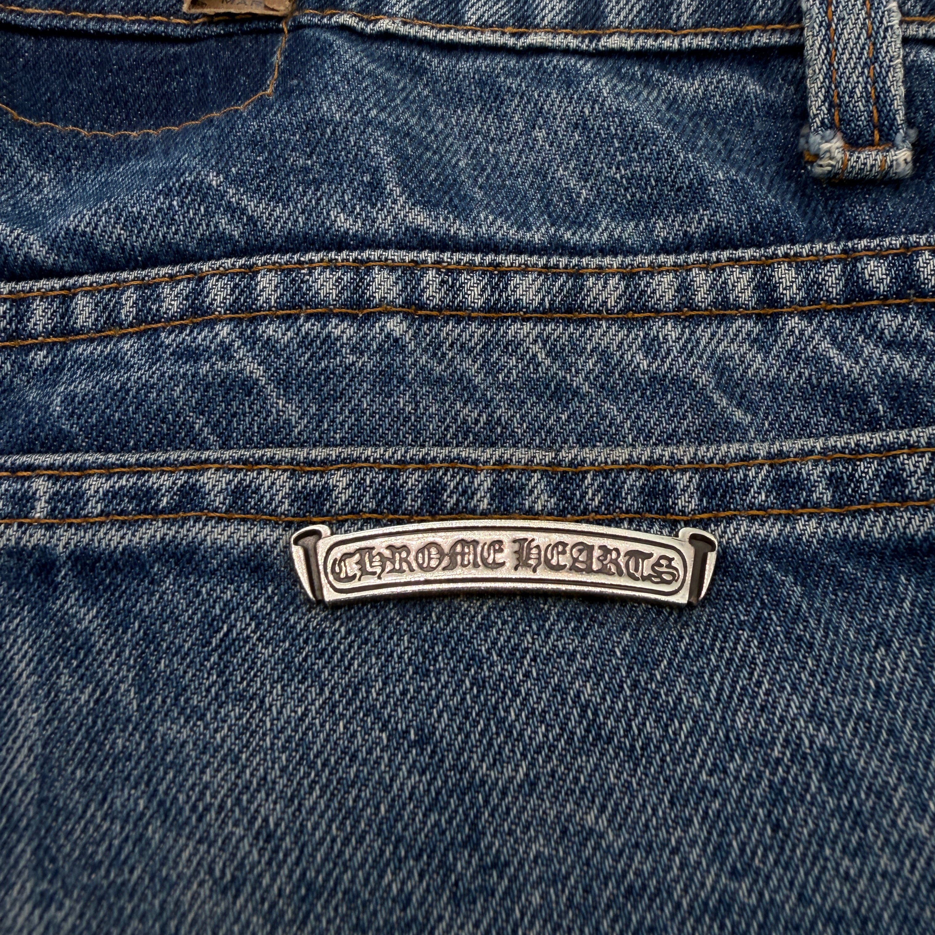 CHROME HEARTS × Levi's 517 VNTG Cross Leather Patch Denim Pants Size 36 クロムハーツ × リーバイス 517 ヴィンテージ クロスレザーパッチ デニムパンツ サイズ36