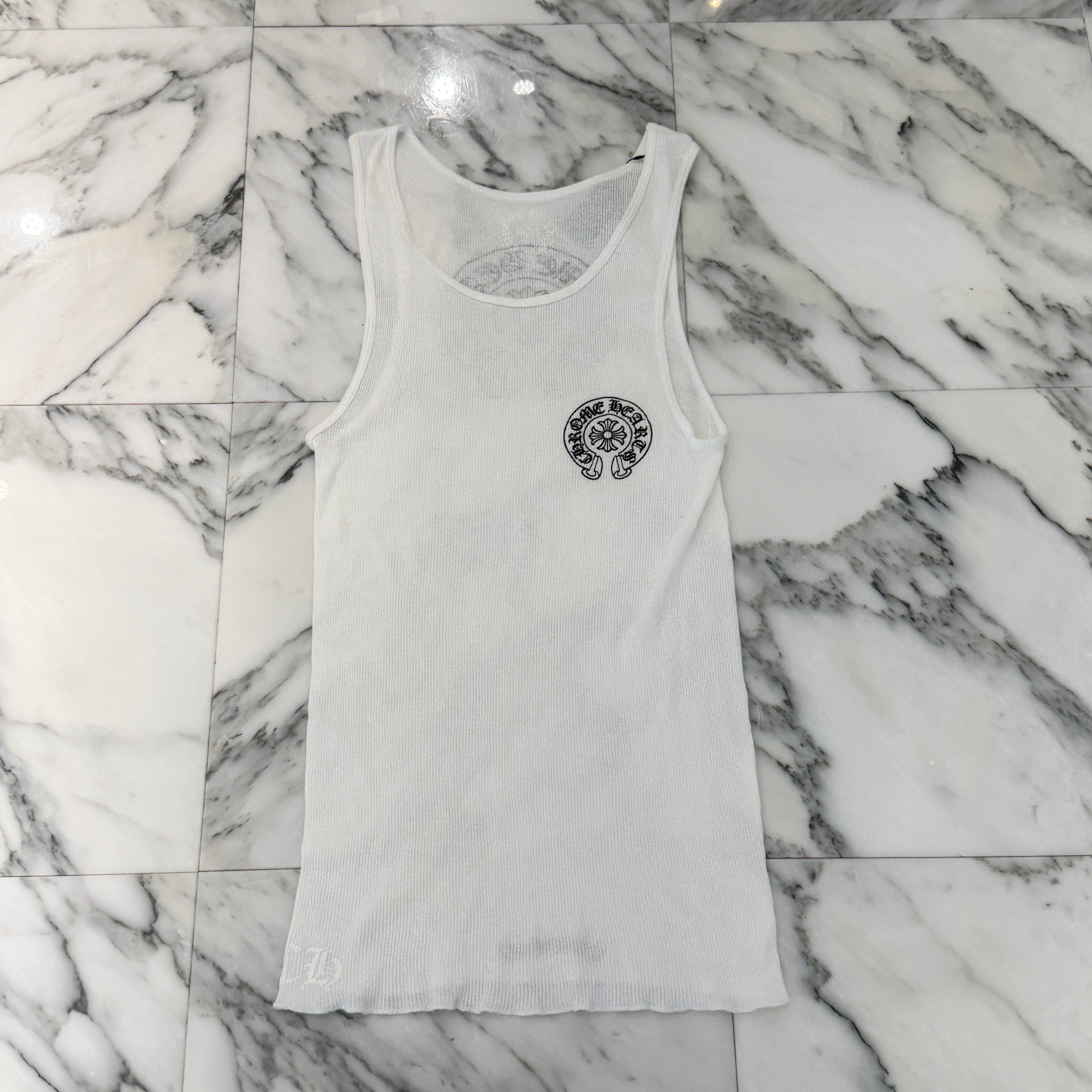 CHROME HEARTS Back Horseshoe Print Tank Top Size L クロムハーツ バックホースシュープリント タンクトップ サイズL