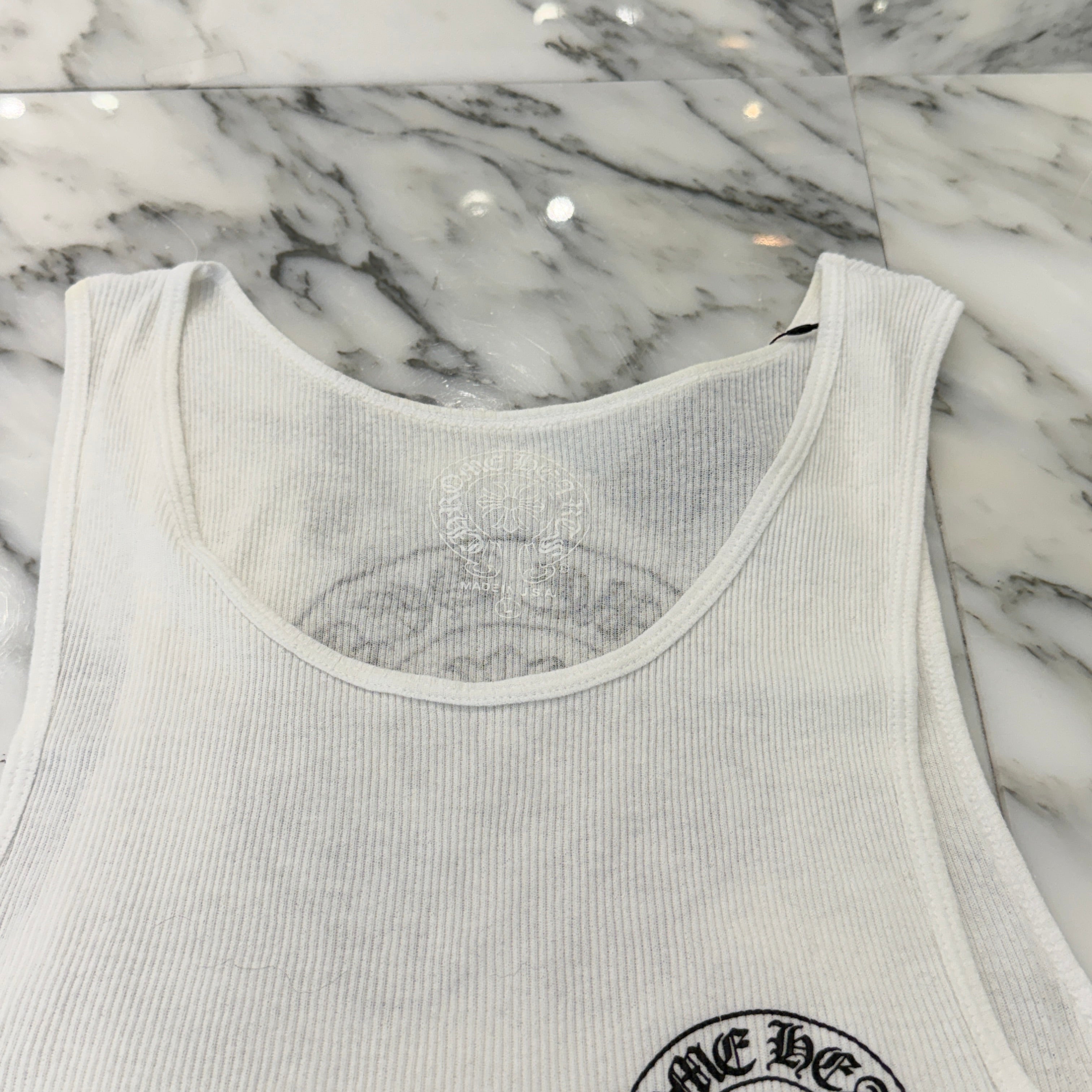 CHROME HEARTS Back Horseshoe Print Tank Top Size L クロムハーツ バックホースシュープリント タンクトップ サイズL