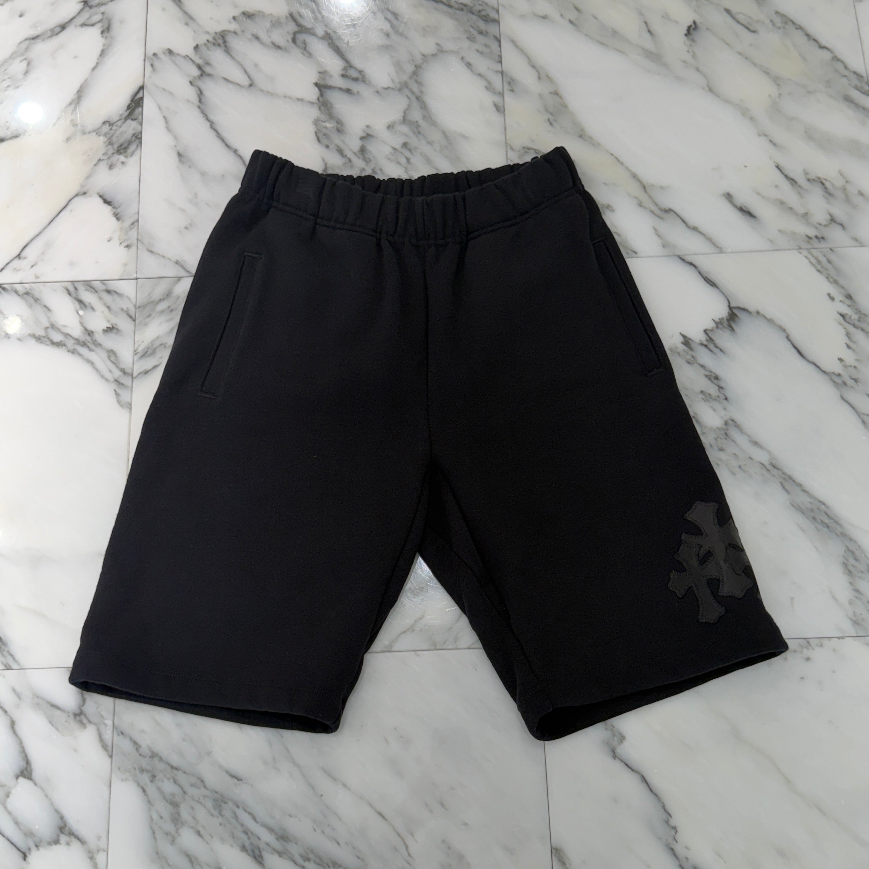 CHROME HEARTS Y NOT 3 Cemetery Cross Patch Sweat Shorts Size S クロムハーツ ワイノット 3セメタリークロスパッチ スウェットショーツ サイズS
