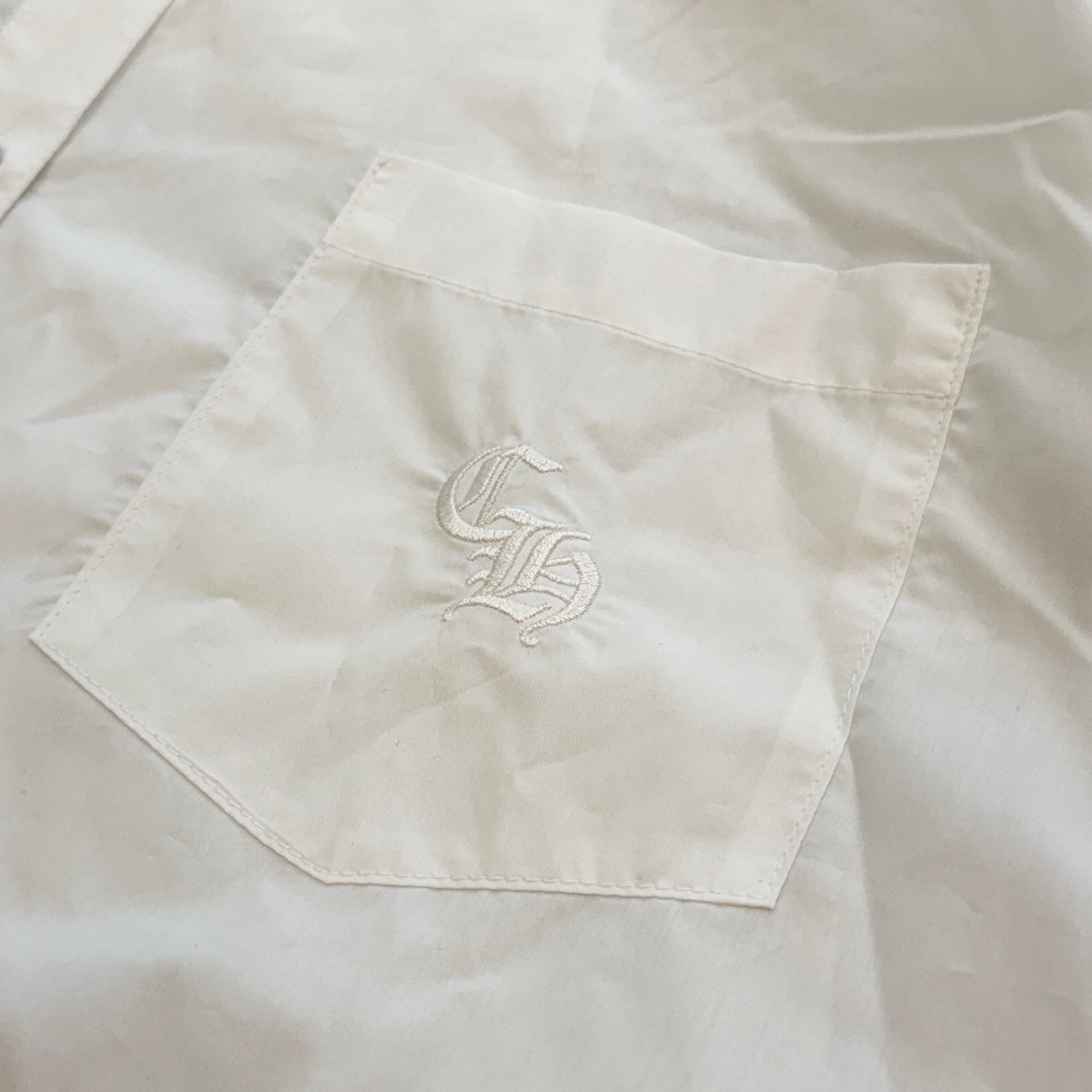 CHROME HEARTS Y NOT Mahal Kita CH Logo Embroidery Shirt Size L クロムハーツ ワイノット マハルキタ CHロゴ刺繍 シャツ サイズL