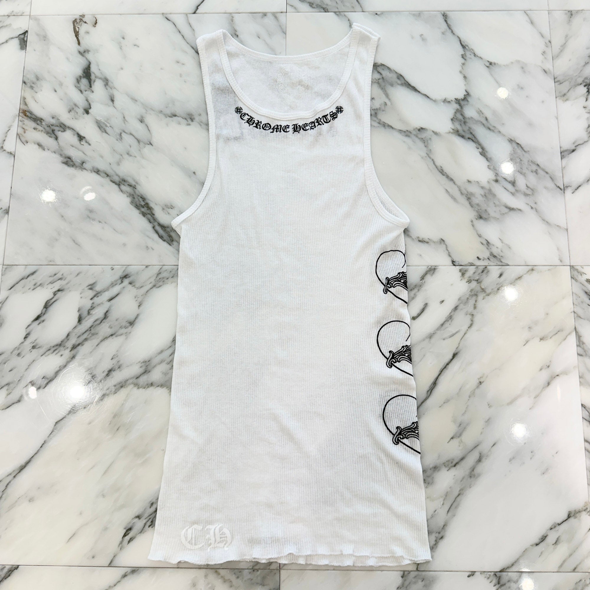 CHROME HEARTS Viny Heart "Love You" Rib Tank Top Size M クロムハーツ ヴィニーハート "ラブユー" リブ タンクトップ サイズM