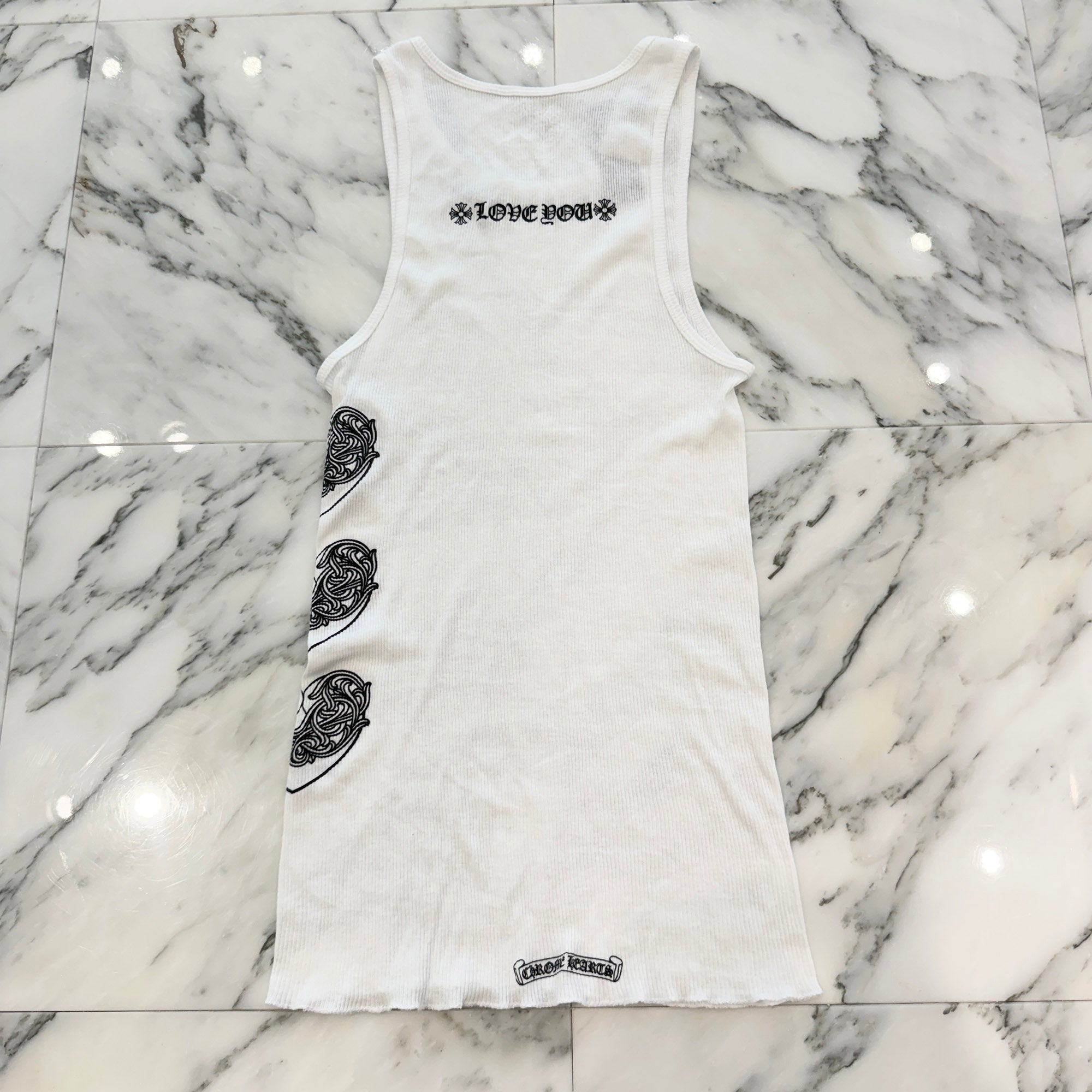 CHROME HEARTS Viny Heart "Love You" Rib Tank Top Size M クロムハーツ ヴィニーハート "ラブユー" リブ タンクトップ サイズM