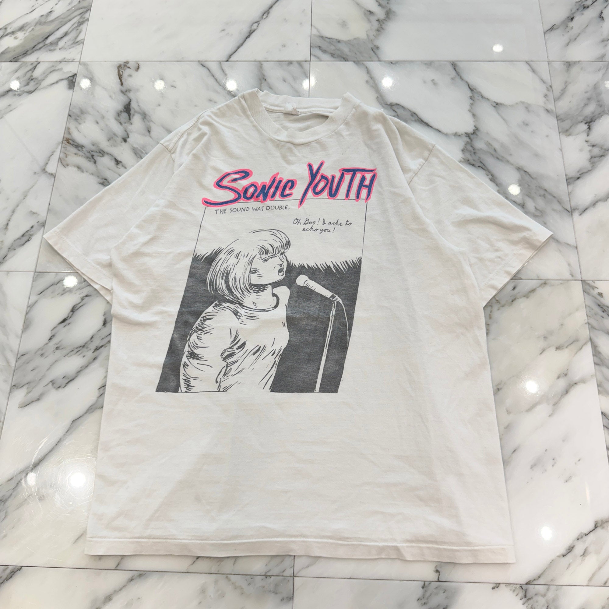 Vintage 90's Sonic Youth " Echo art by Raymond Pettibon " S/S Tee ヴィンテージ 90's ソニック・ユース "エコー・アート・バイ・レイモンド・ペティボン" Tシャツ