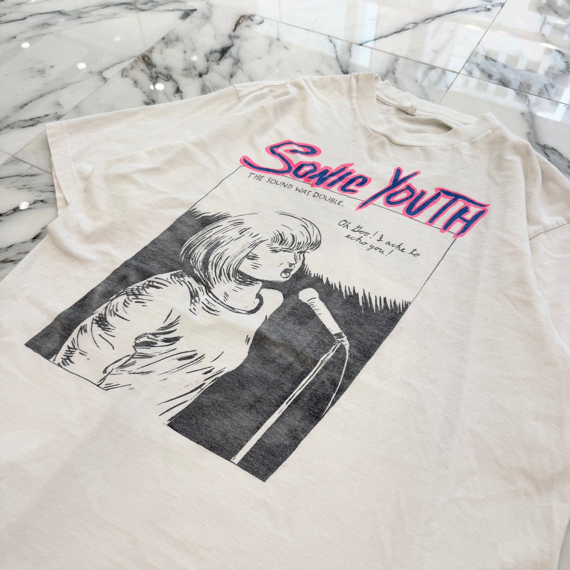 Vintage 90's Sonic Youth " Echo art by Raymond Pettibon " S/S Tee ヴィンテージ 90's ソニック・ユース "エコー・アート・バイ・レイモンド・ペティボン" Tシャツ