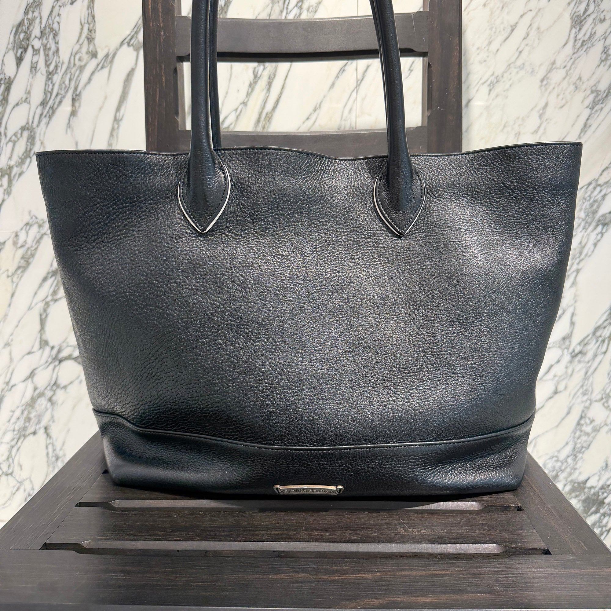 CHROME HEARTS 3 Cemetery Cross Leather Patch Leather Tote Bag クロムハーツ 3セメタリークロスレザーパッチ レザートートバッグ