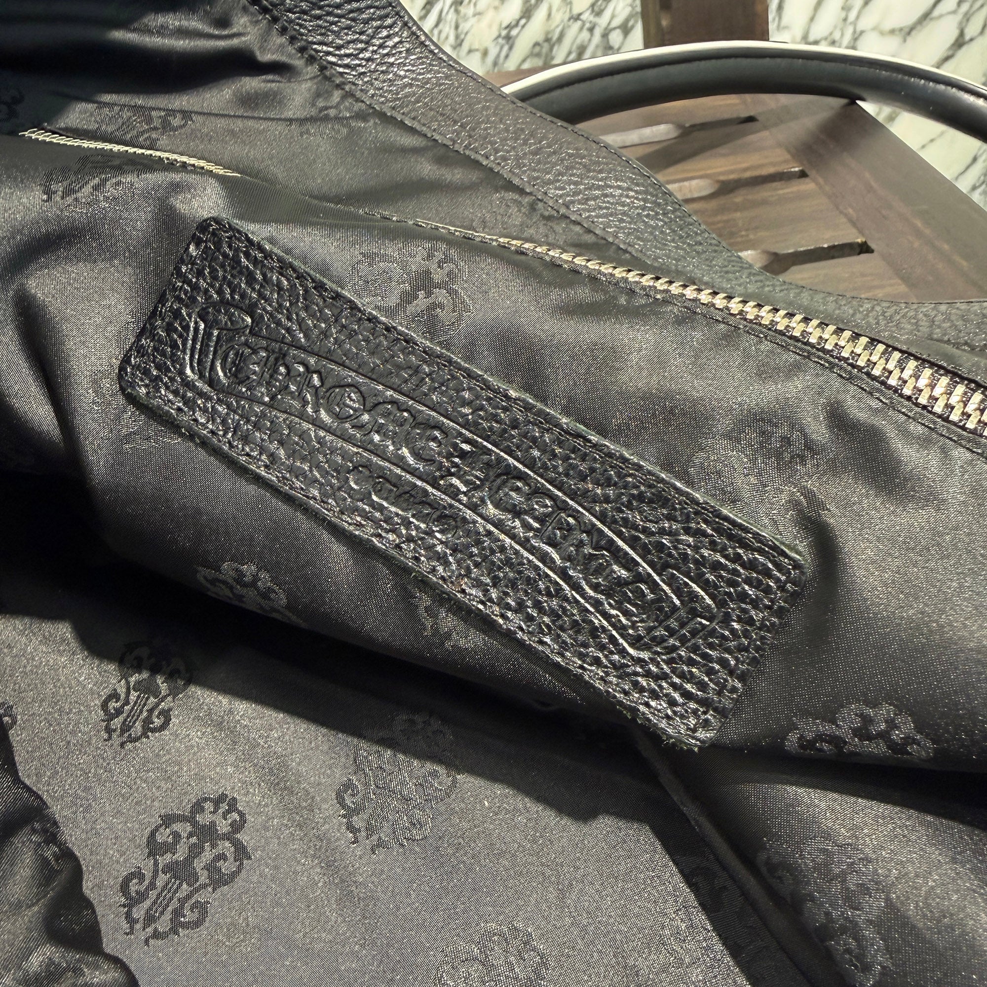 CHROME HEARTS 3 Cemetery Cross Leather Patch Leather Tote Bag クロムハーツ 3セメタリークロスレザーパッチ レザートートバッグ