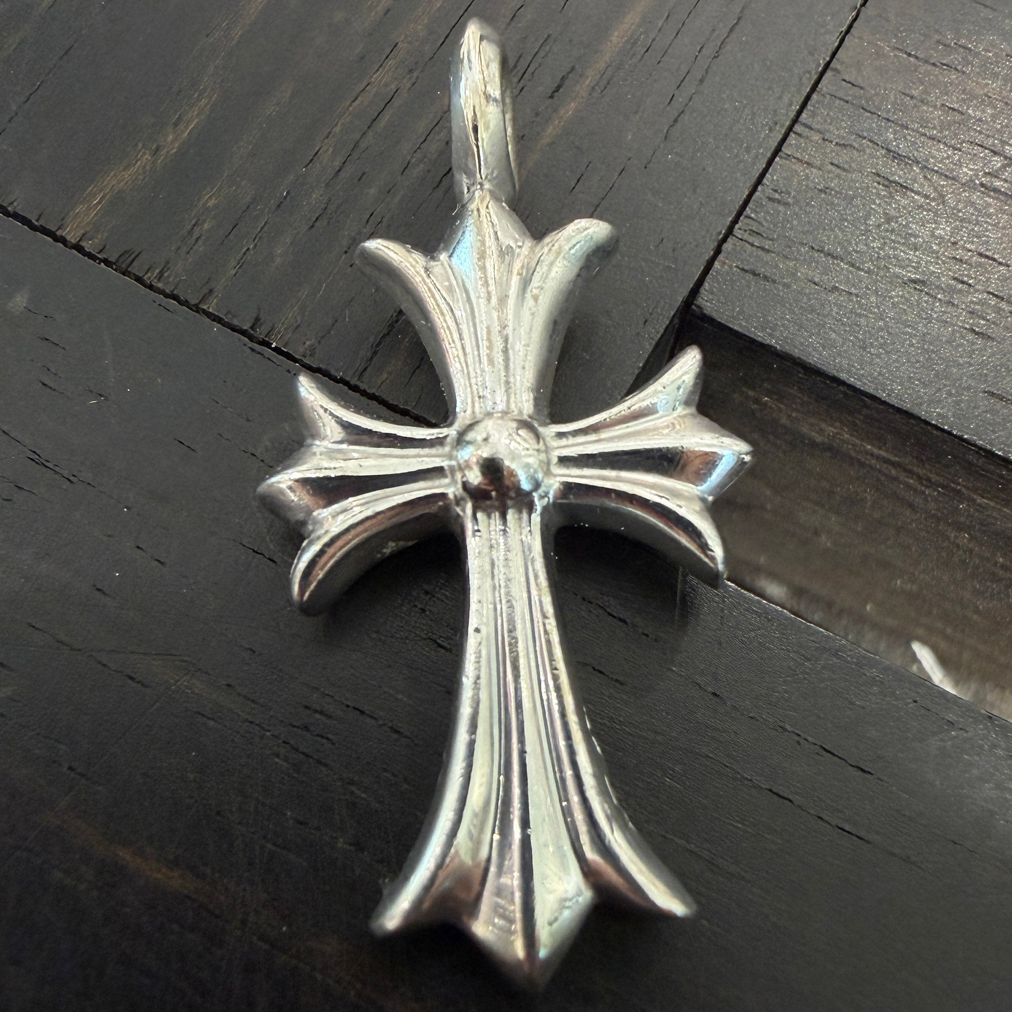 CHROME HEARTS 18K WG Tiny Fat Cross Pave Diamond Pendant Top 18K ホワイトゴールド クロムハーツ タイニーファットクロス パヴェダイアモンド ペンダントトップ