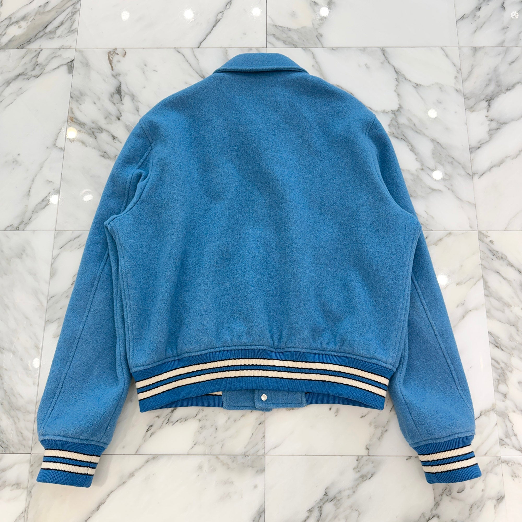 AMIRI 2023SS Embroidered Logo Bones Varsity Jacket PS23MOS002 Size 50 アミリ ロゴ 刺繡 ボーンズ バーシティー ジャケット サイズ50